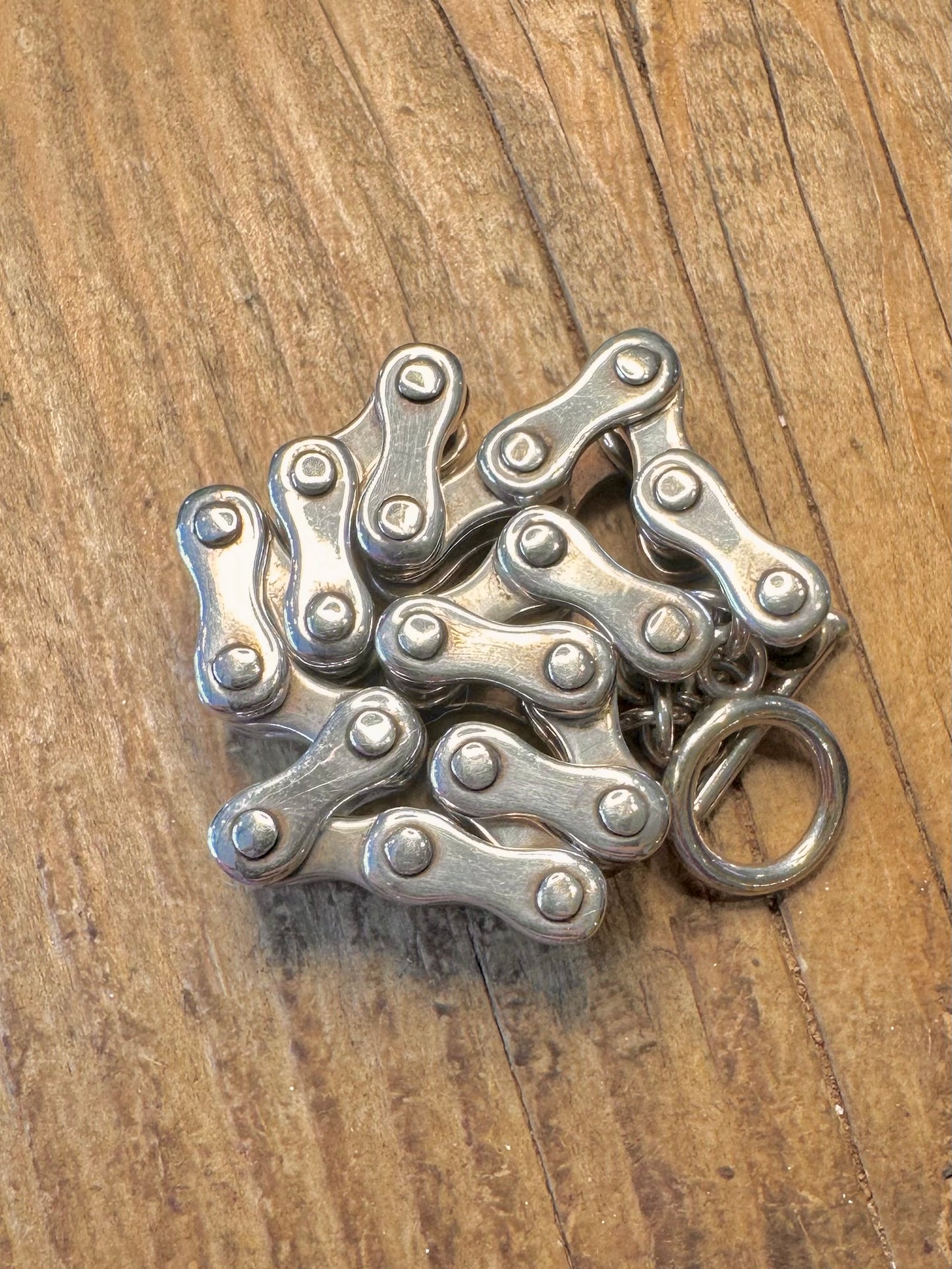 Motorcycle Chunky Chain T Bar 925 Sterling Silver 9 inch Bracelet