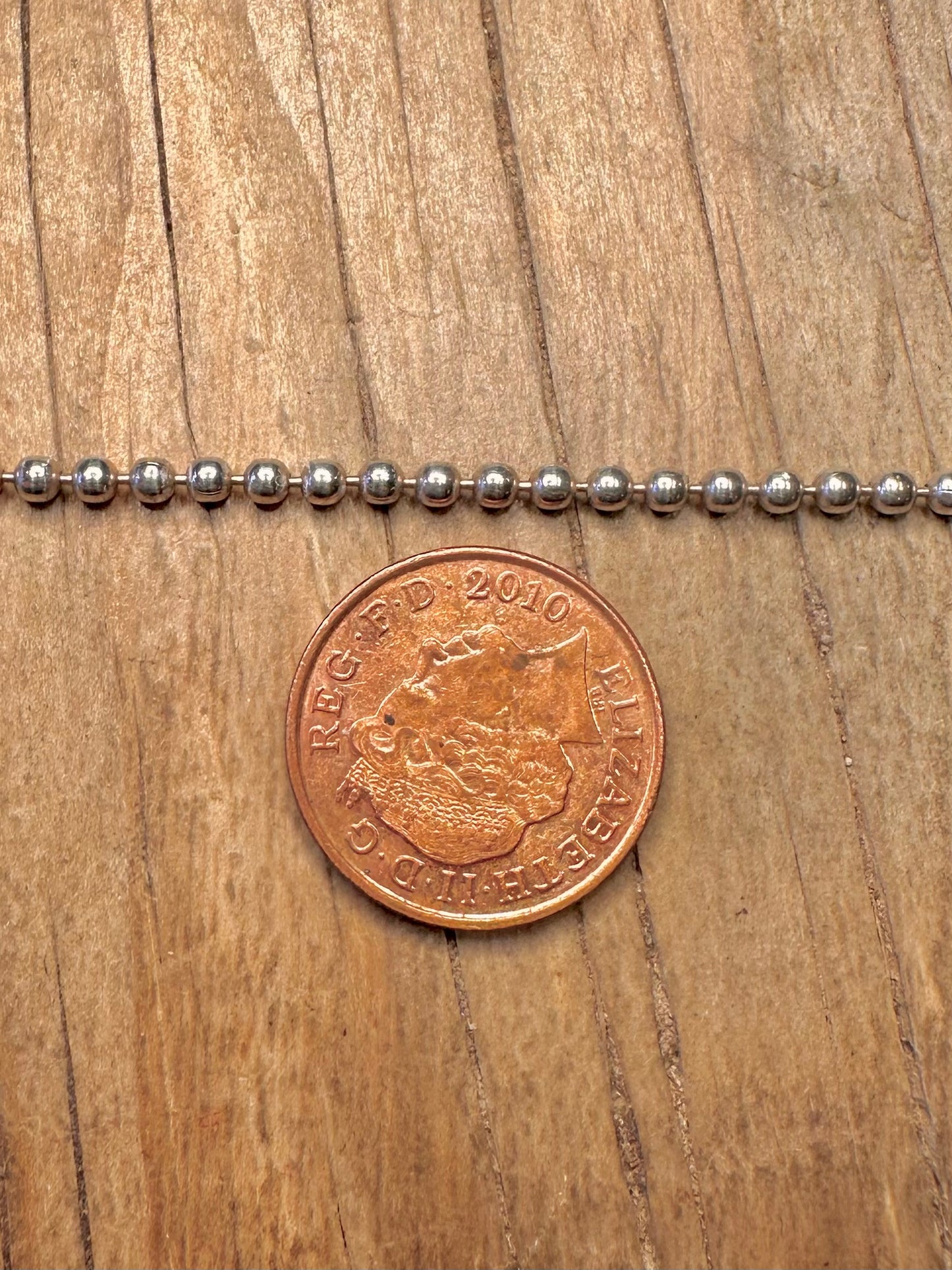 Vintage Ball Chain 925 Sterling Silver 20 inch Necklace