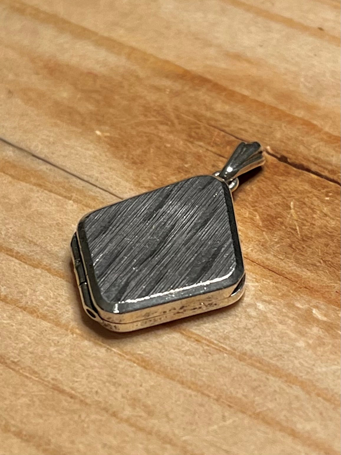 Diamond Shaped Textured Locket 925 Sterling Silver Pendant