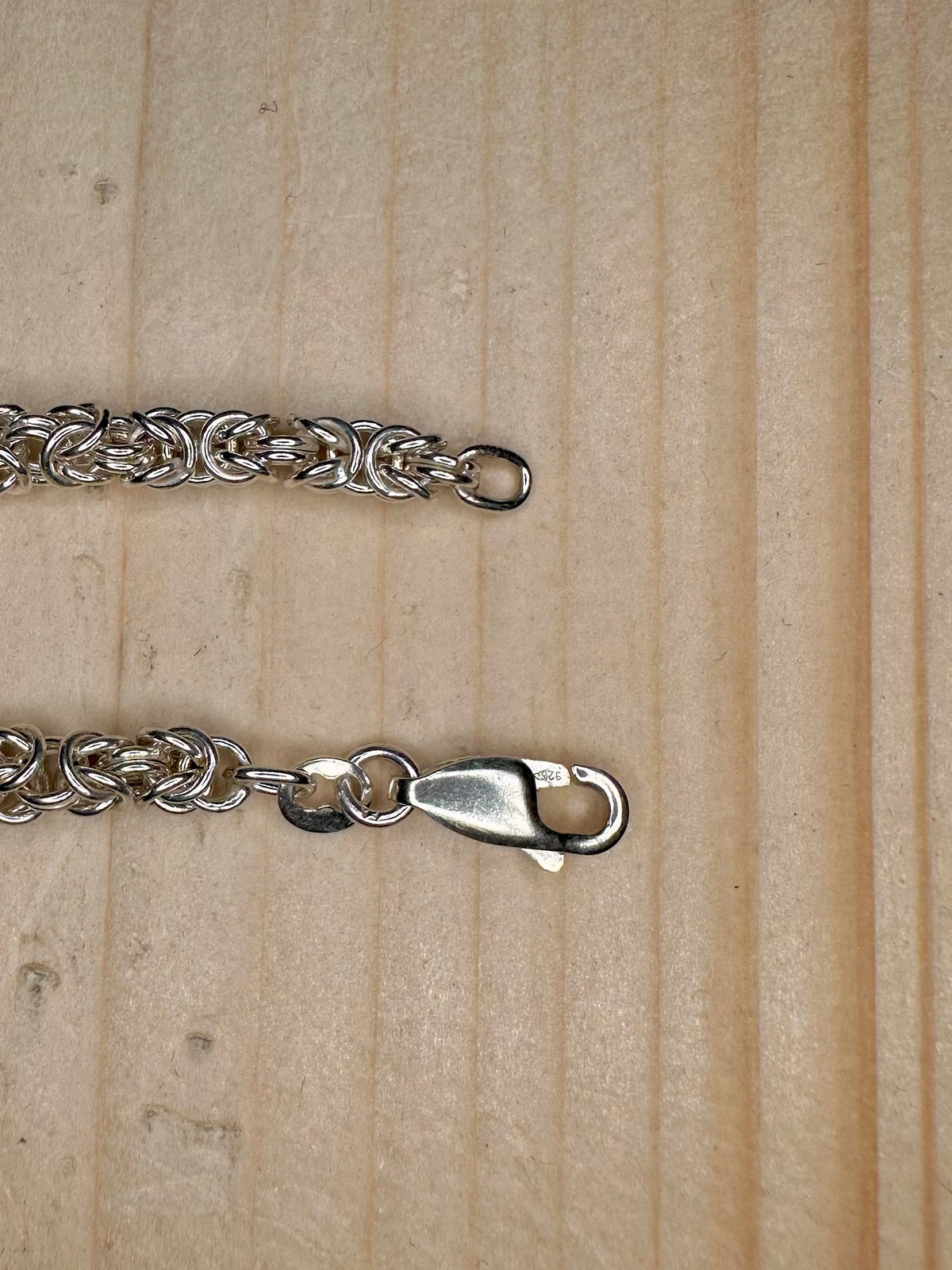 Woven Byzantine Lobster Clasp 925 Sterling Silver 7.5 inch Bracelet