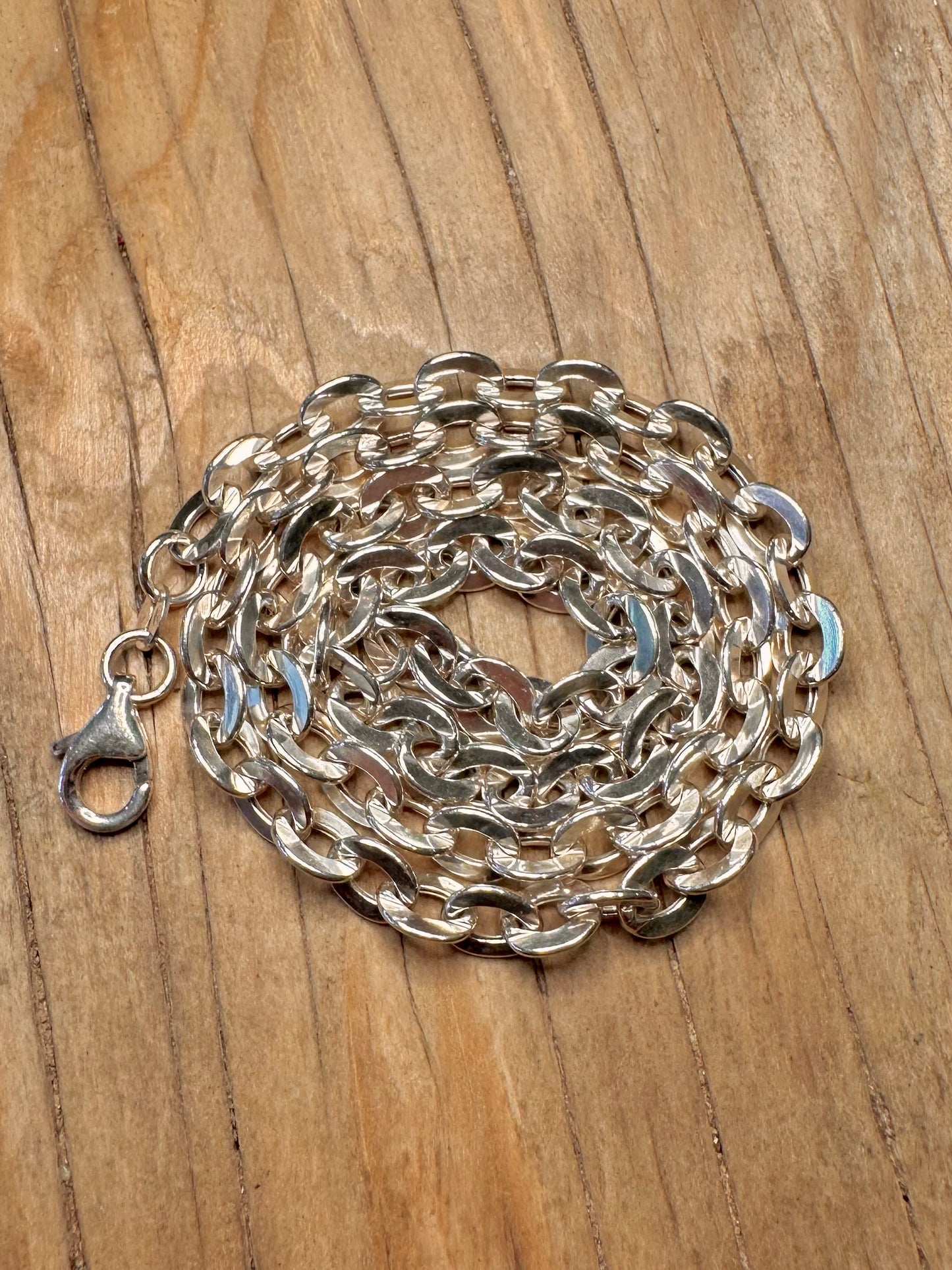 Modern Cable Chain 925 Sterling Silver 18 inch Necklace