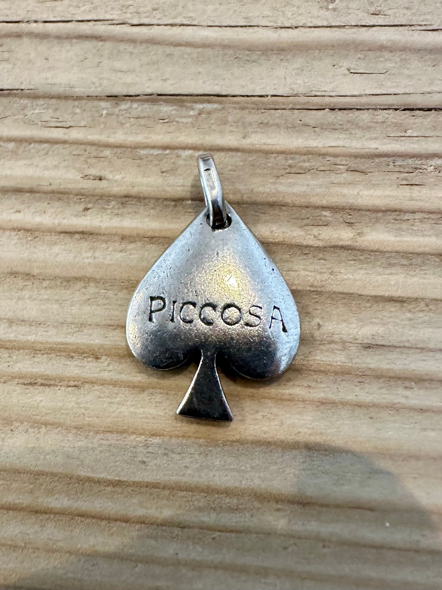 Vintage Sad Spades PICCOSA 925 Silver Pendant