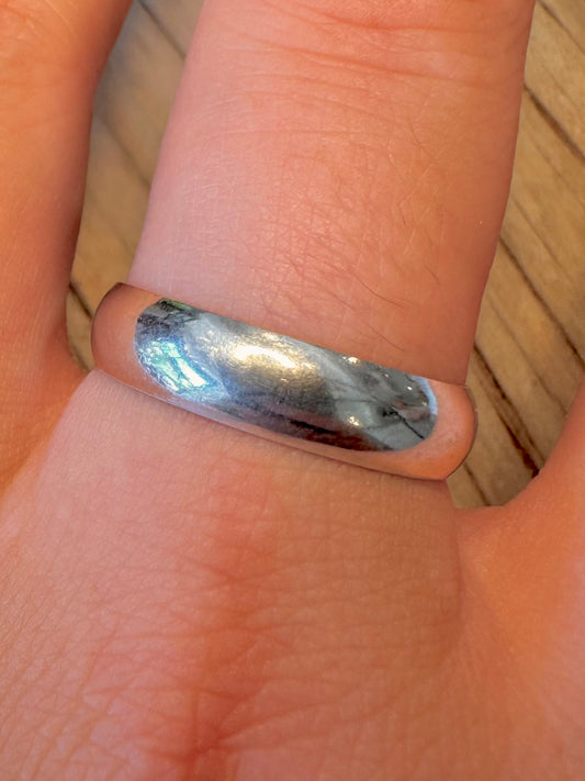 Vintage Band 925 Silver Size Y Ring