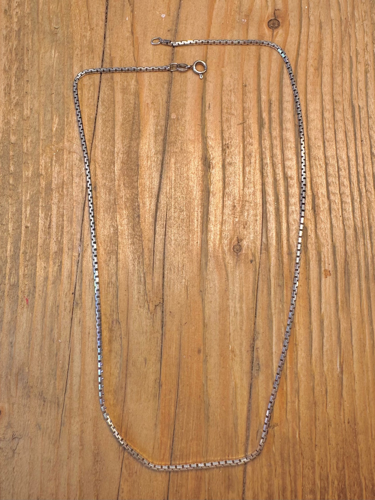Box Snake Chain 925 Sterling Silver 17.8 inch Necklace