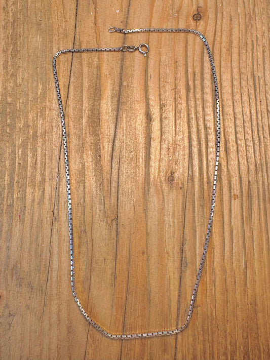 Box Snake Chain 925 Sterling Silver 17.8 inch Necklace