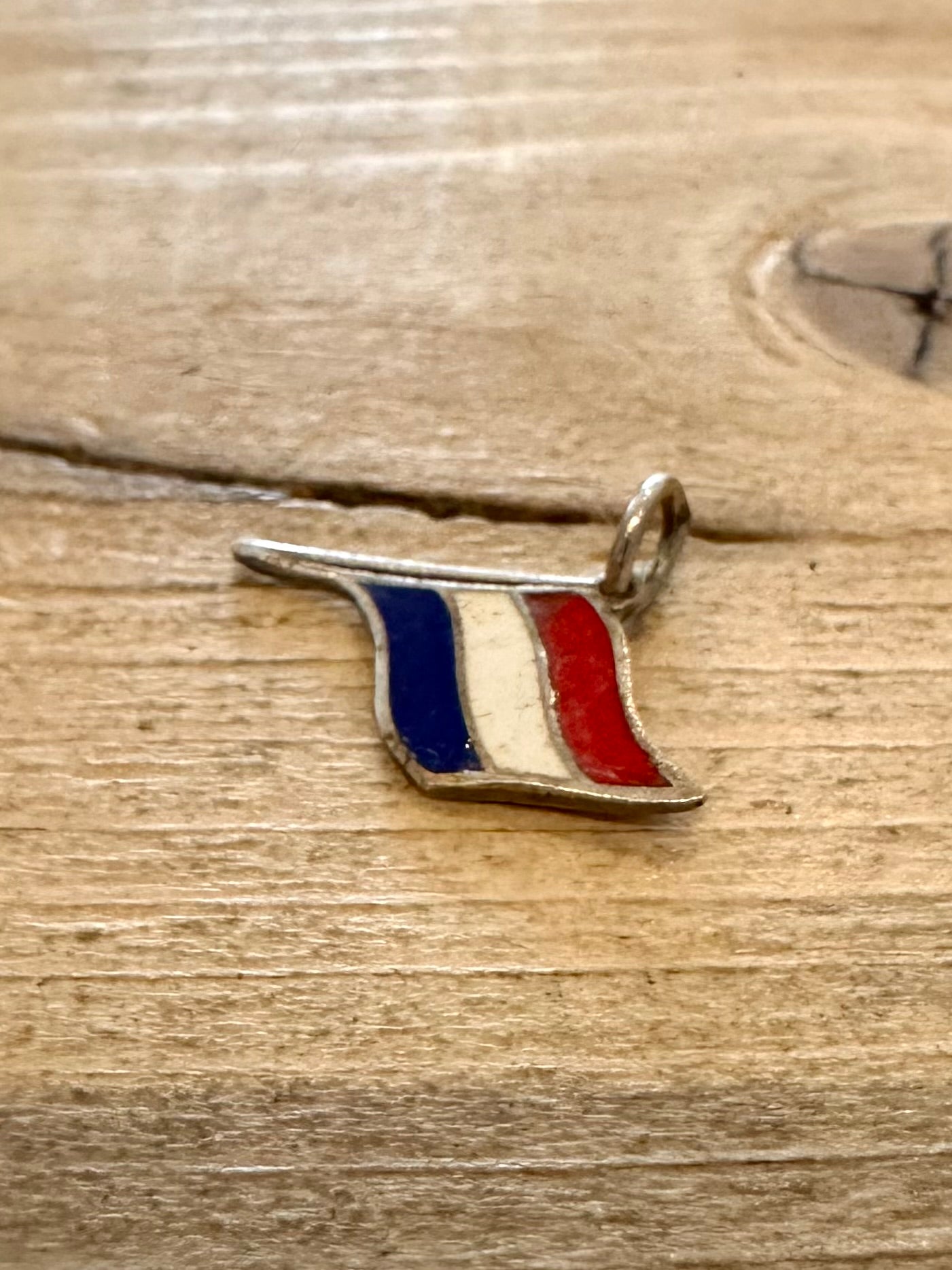 Vintage Netherlands Flag Enamel Silver Pendant