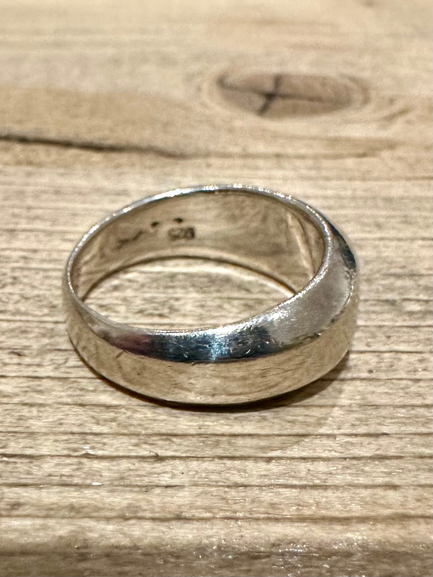 Abstract Band 925 Silver Size O Ring