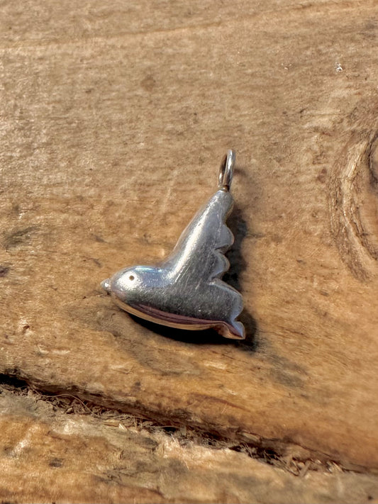 Modern 2020 Bird 925 Silver Hallmarked Pendant
