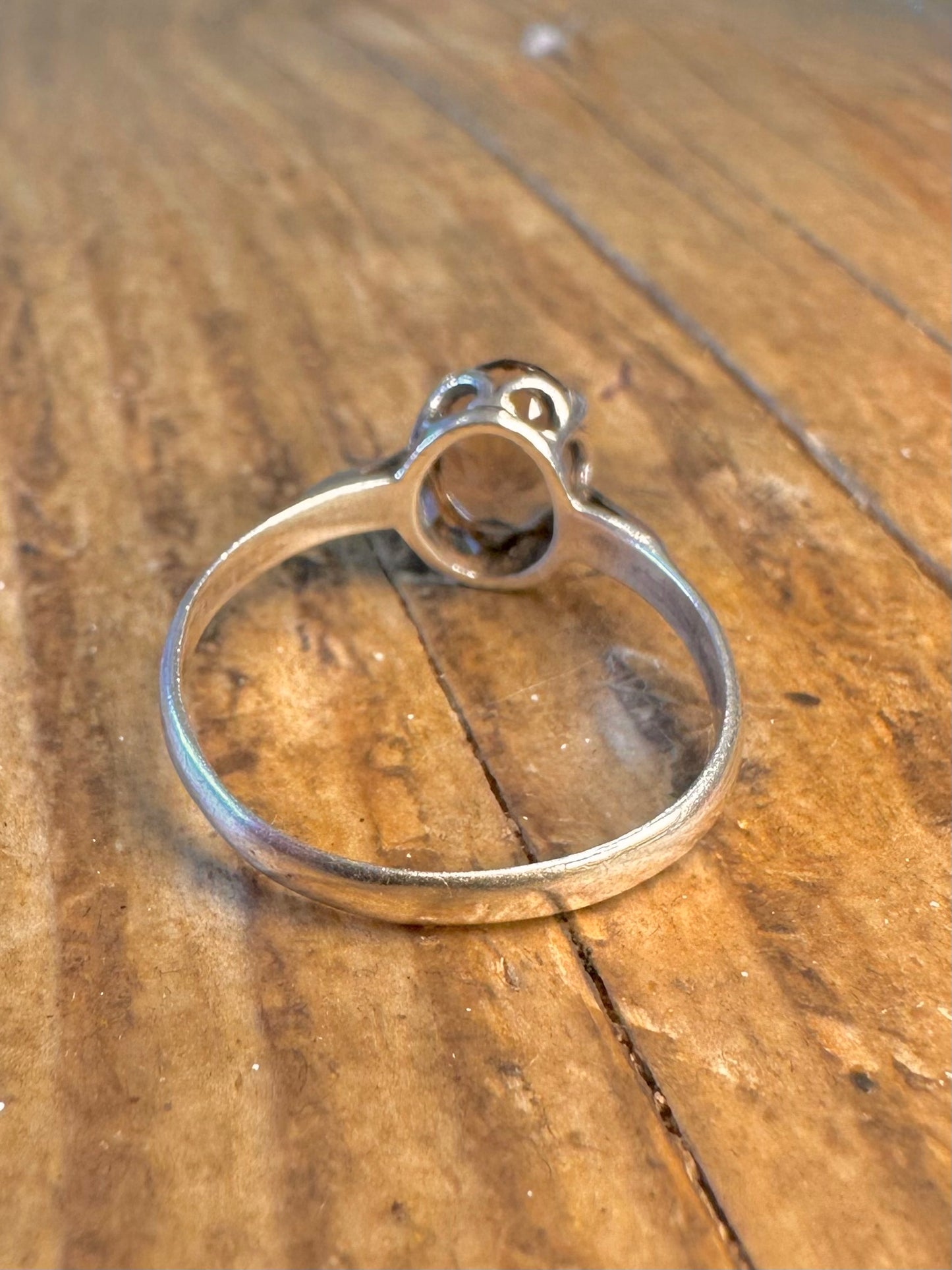 Smokey Quarts 1976 Edinburgh 925 Sterling Silber Ring Größe O1/2