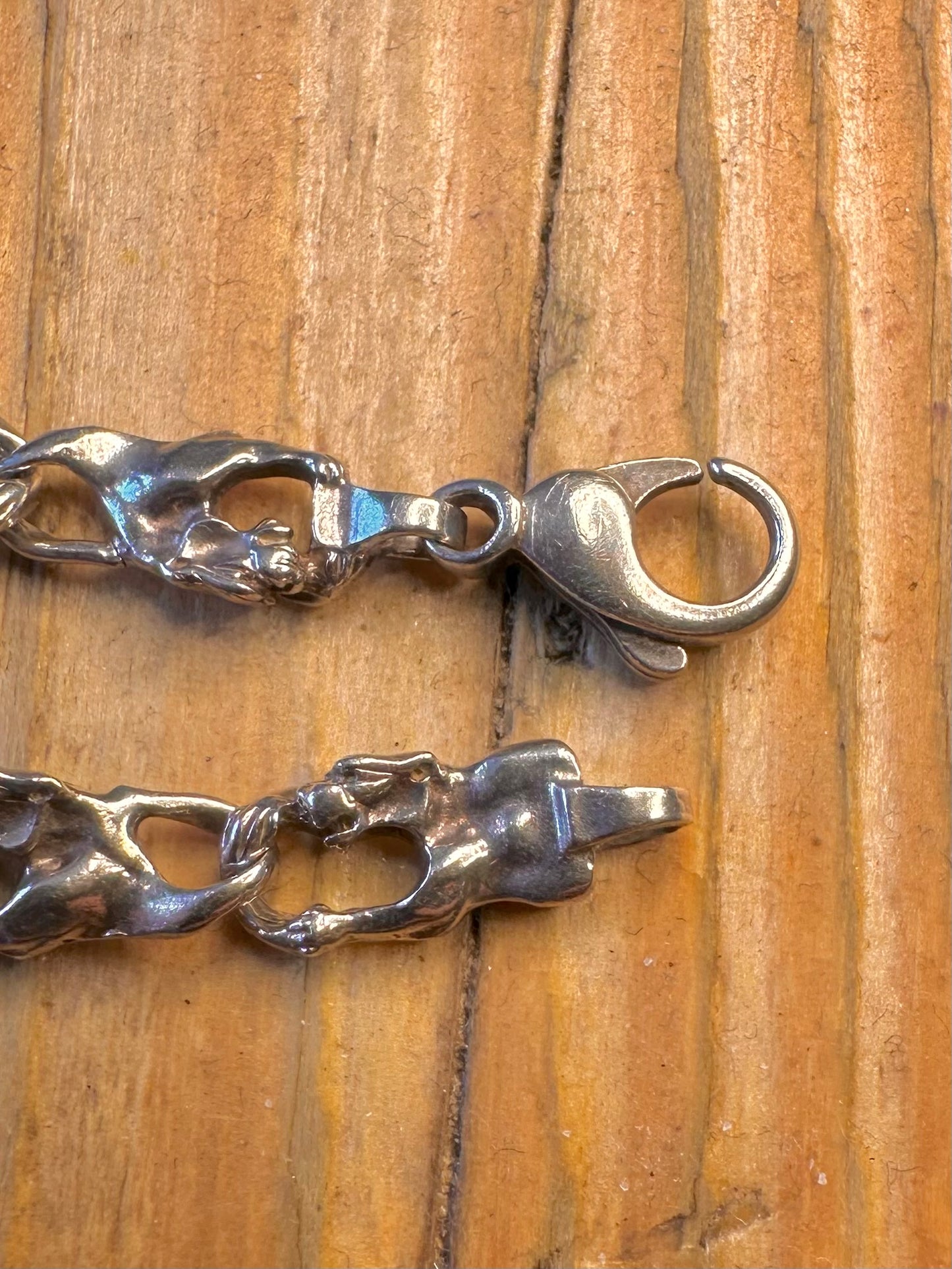 Panther Link 925 Sterling Silver 7.5 inch Bracelet