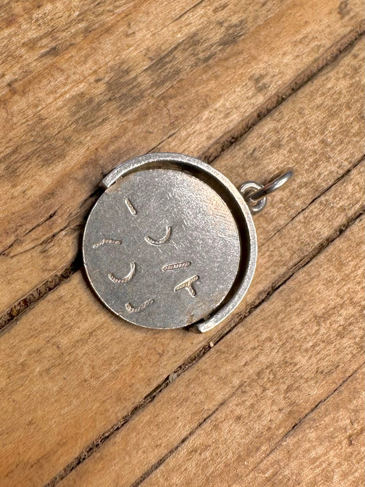 I Love You Spinner 925 Sterling Silver Charm Pendant