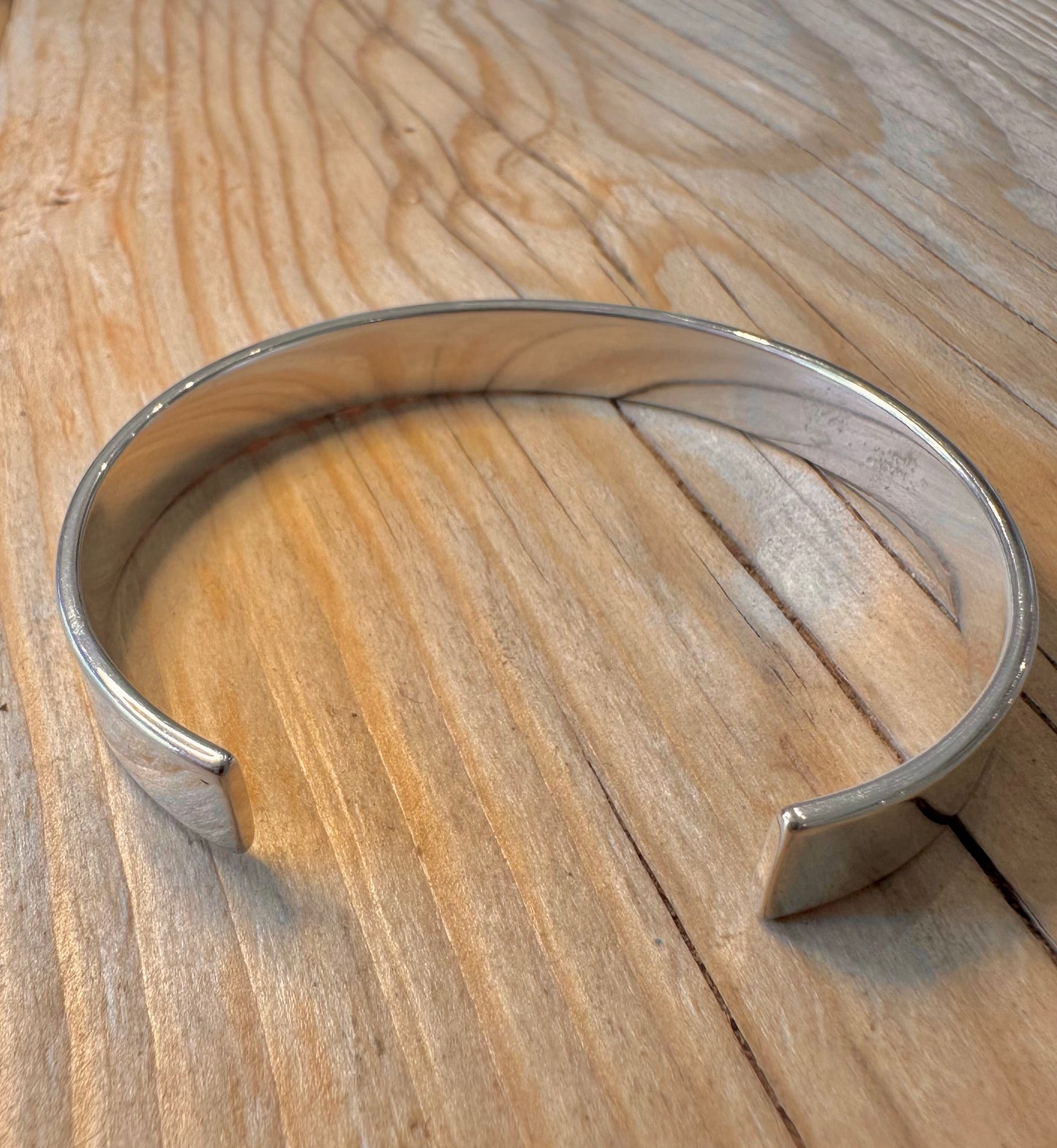 Modern Hallmarked 925 Silver Cuff Bangle