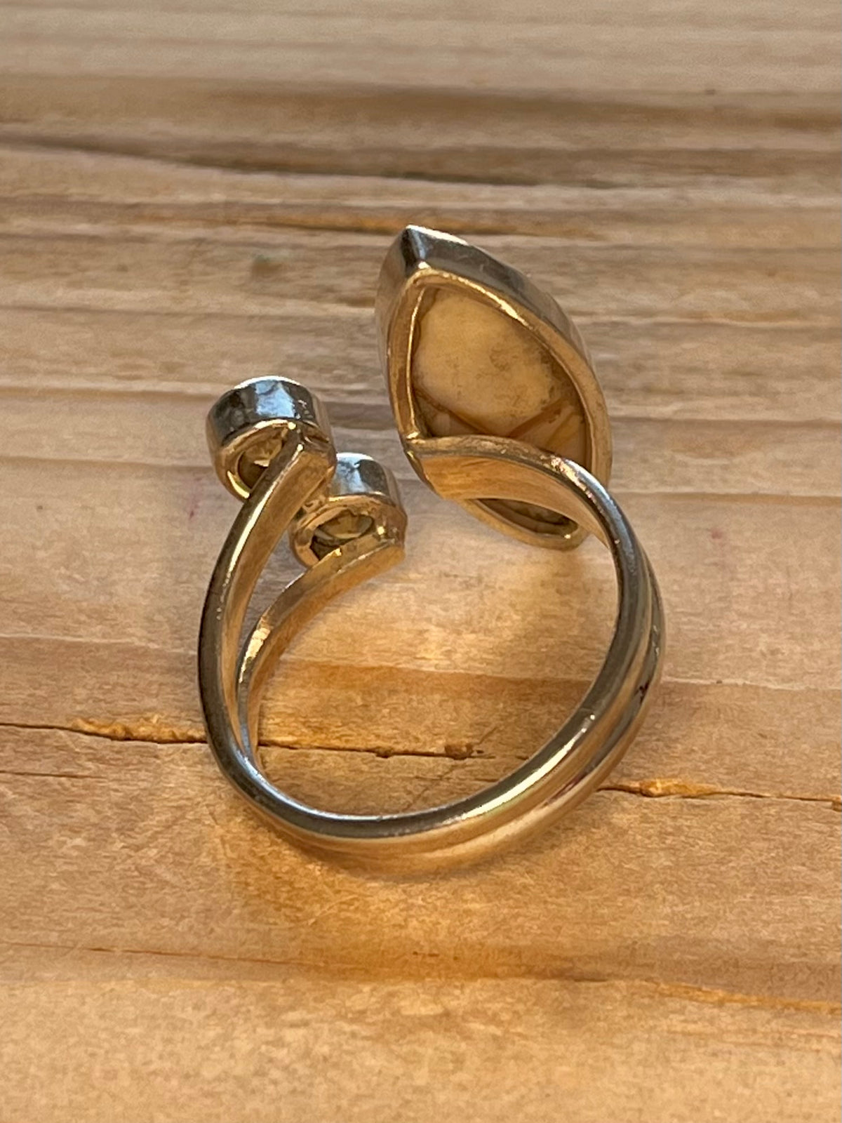 Jasper and Citrine 925 Sterling Silver Size R Ring