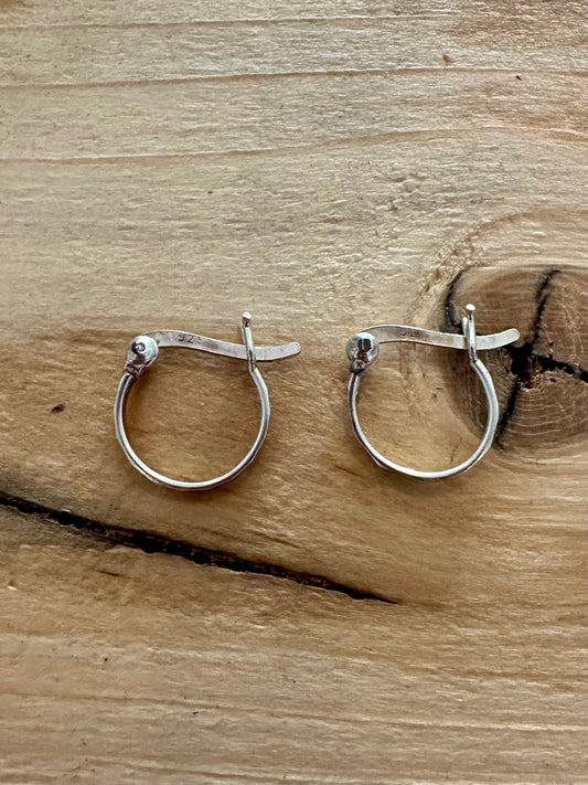 Vintage Small Hoops 925 Silver Earrings