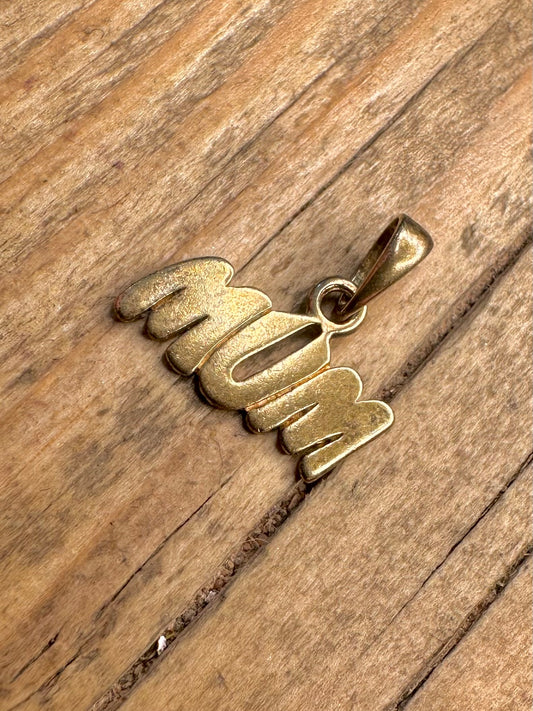 Mum Gold on 925 Sterling Silver Pendant