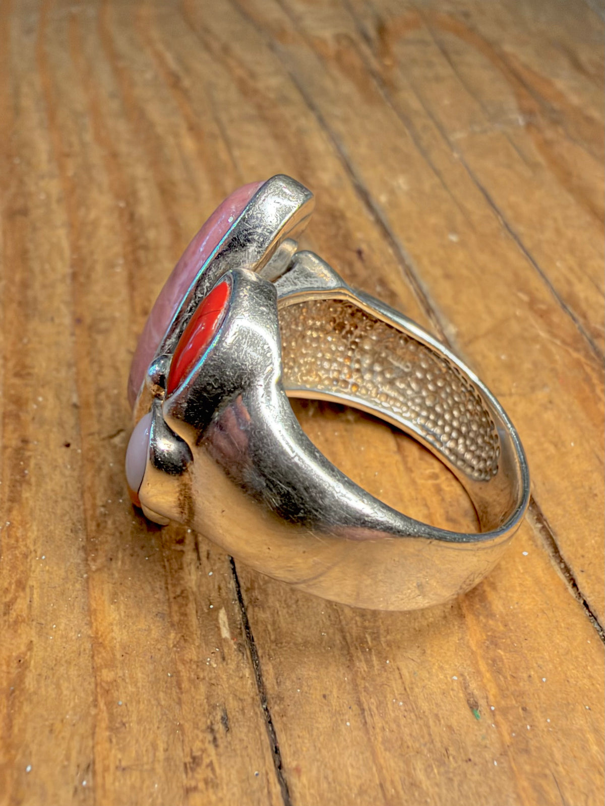 Whitney Kelly 2005 Abstract Multi Gemstone 925 Sterling Silver Size Q1/2 Ring