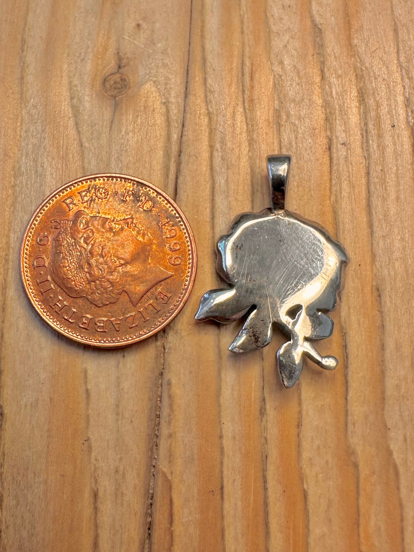 Vintage Rose 925 Sterling Silver Pendant