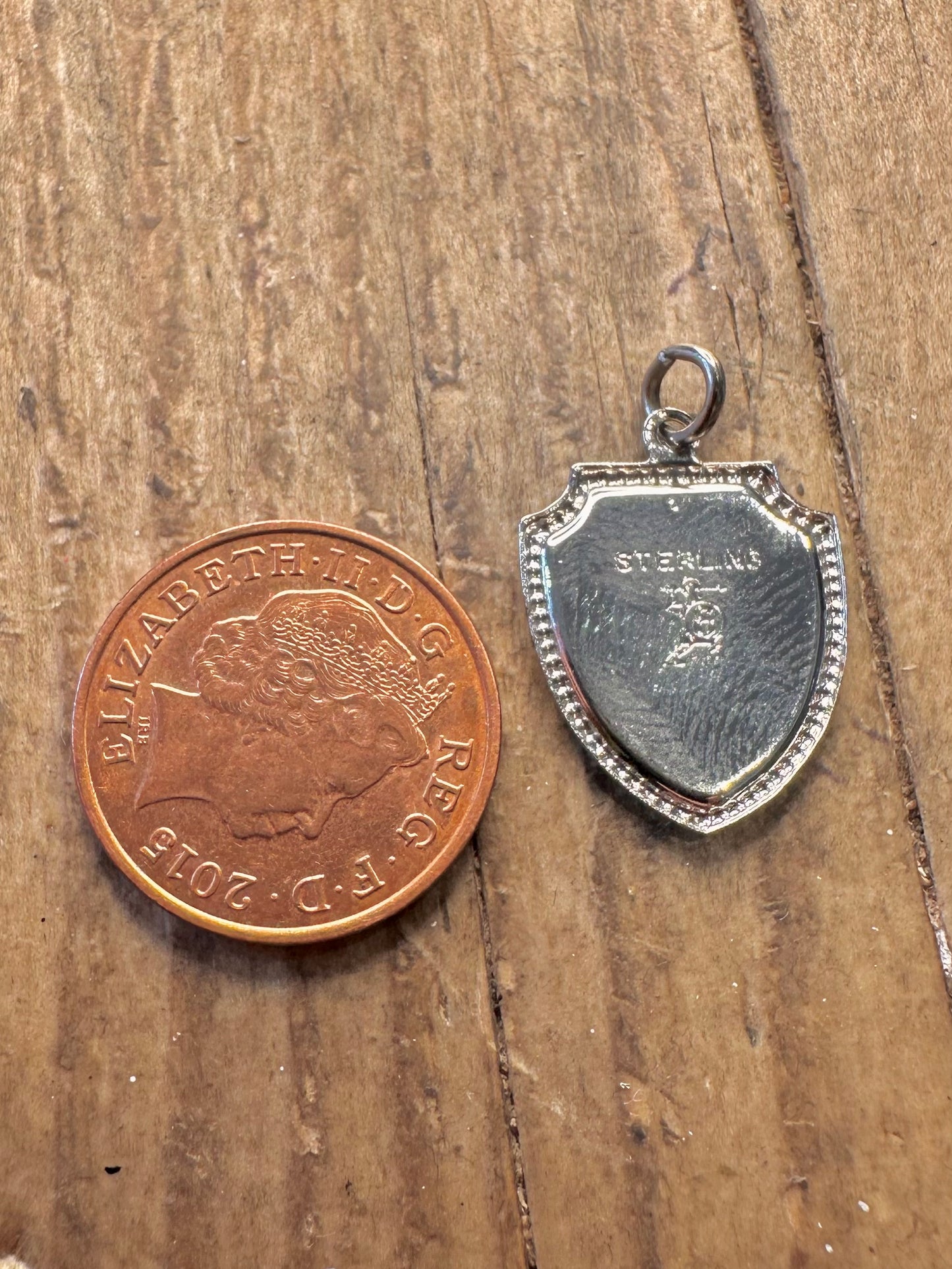 California Crest Enamel 925 Sterling Silver Charm Pendant