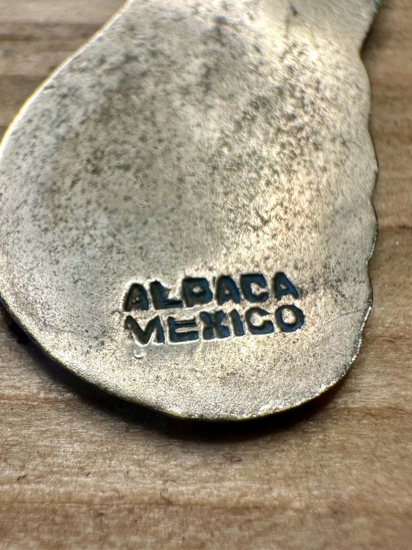 Vintage Soaring Birds Turquoise Inlay Alpaca Mexico Costume Earrings