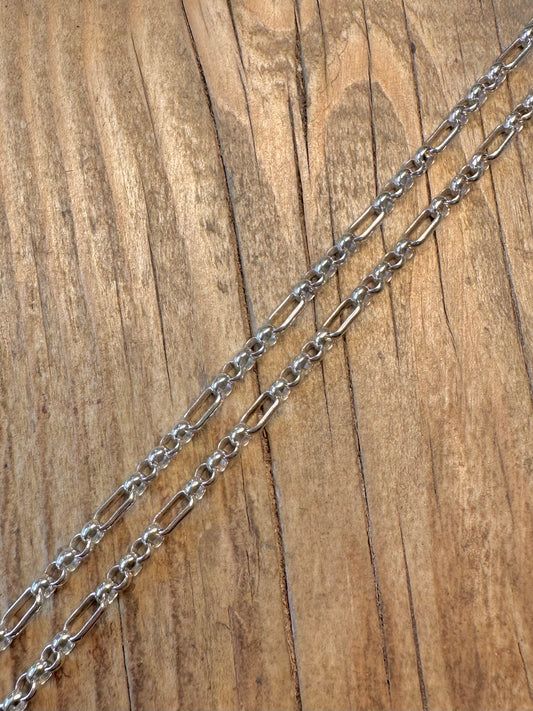 Belcher and Bar Link 925 Sterling Silver 19 inch Necklace