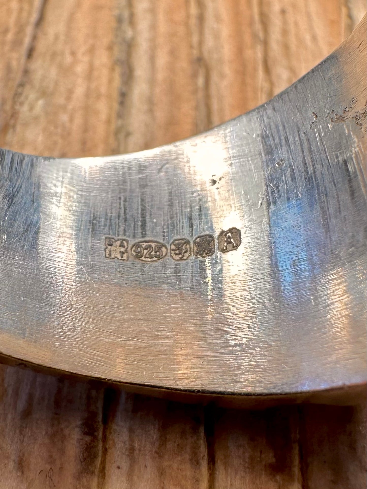 Modern 2025 Chunky Sunset Multi Gemstone Maker SAIT 925 Sterling Silver Size W Ring