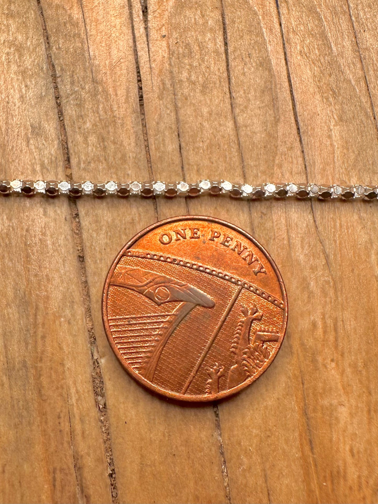 Modern Diamond Cut Chain Italy 925 Sterling Silver 20 inch Necklace