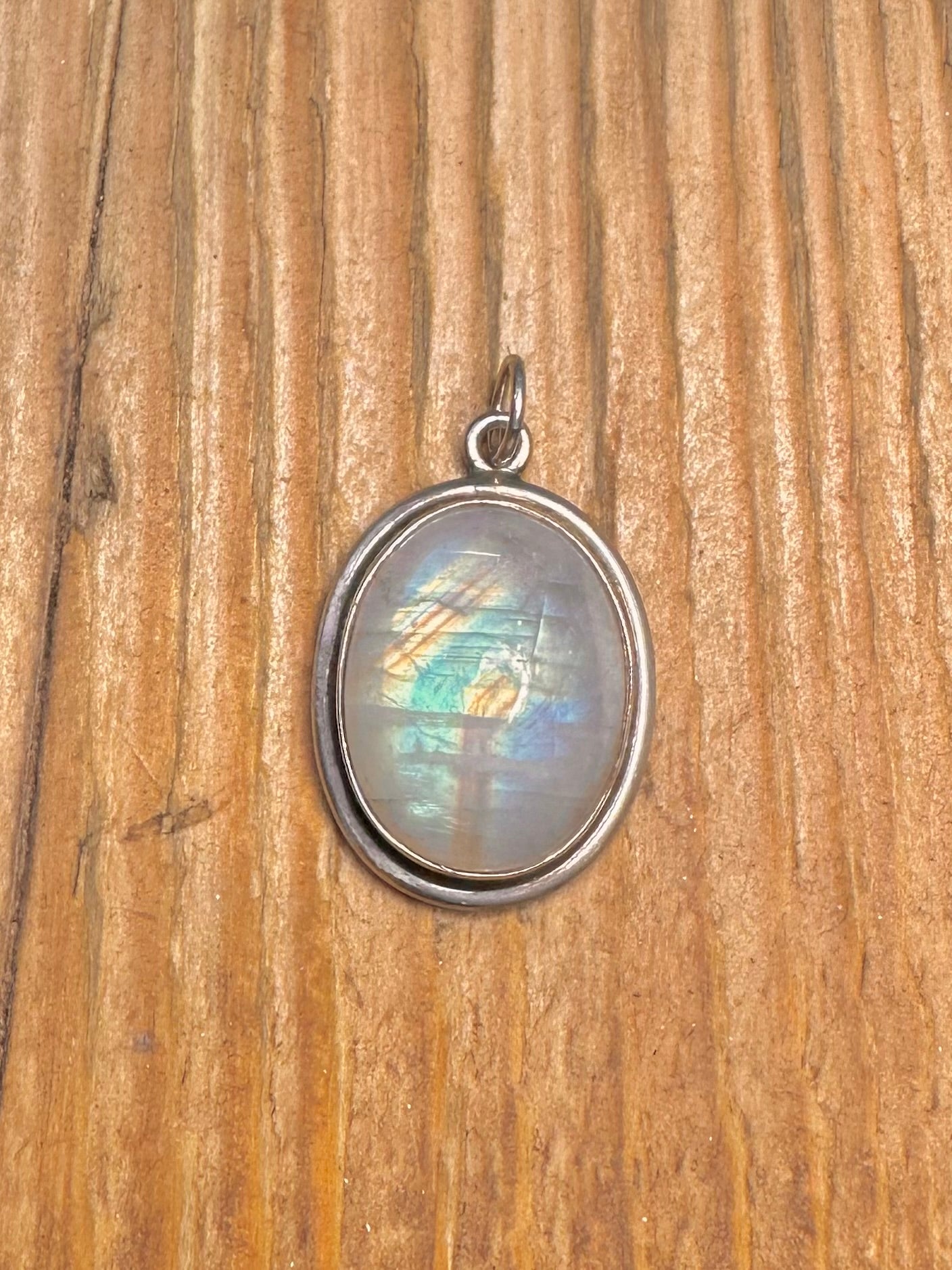 Moonstone Oval 925 Sterling Silver Pendant