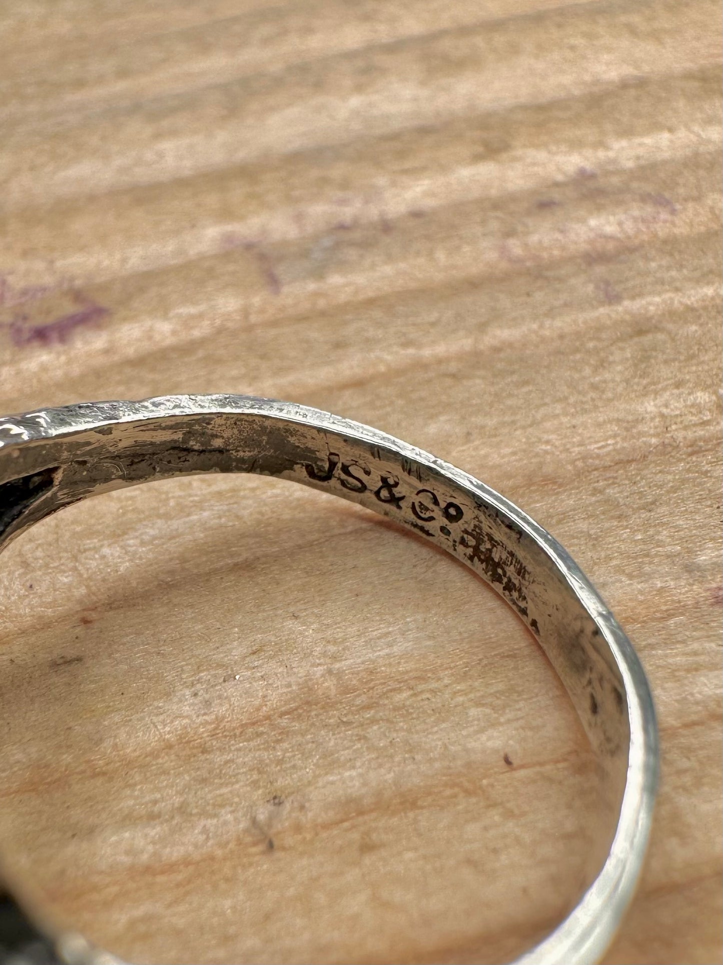 Vintage 1976 Rose 925 Sterling Silver Size J Ring