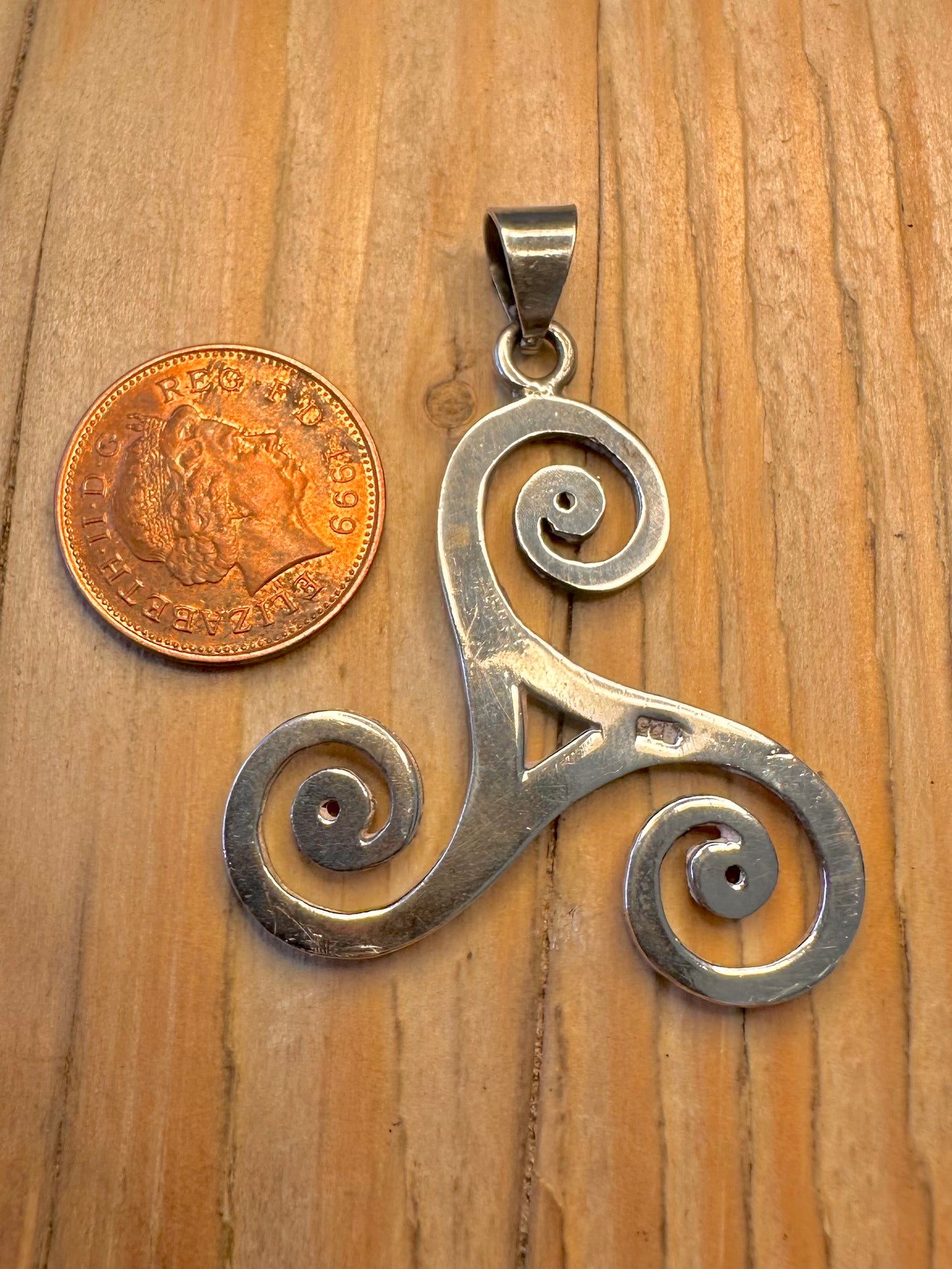 Vintage Celtic Swirl 925 Silver Pendant