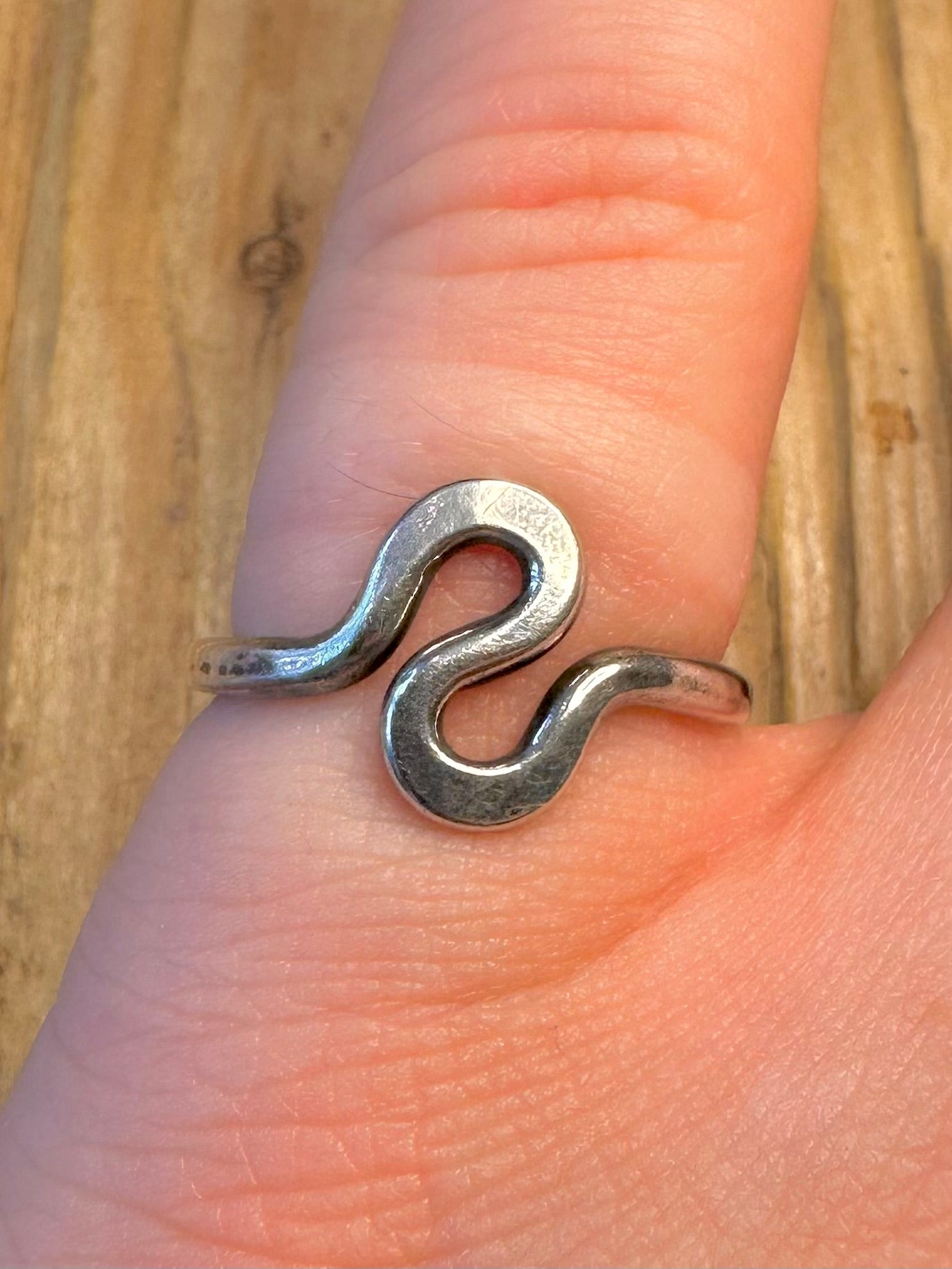 Minimalist Swirl 1962 Scottish 925 Sterling Silver Size N Ring