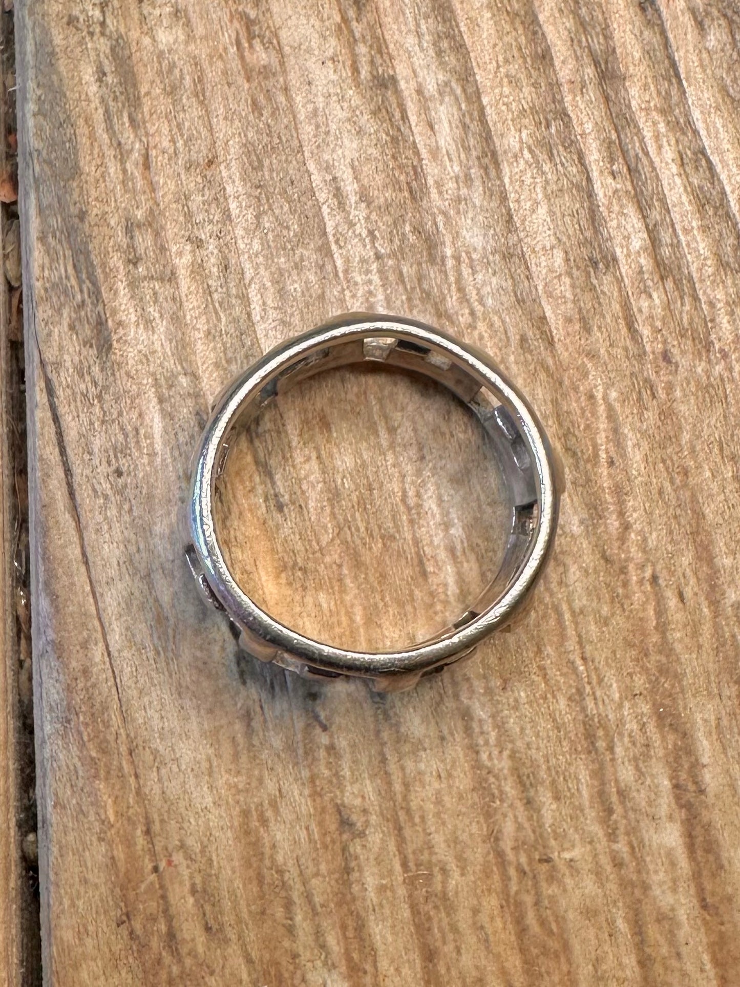 Griechische Mäander-Ring, 925er Sterlingsilber, Größe T1/2