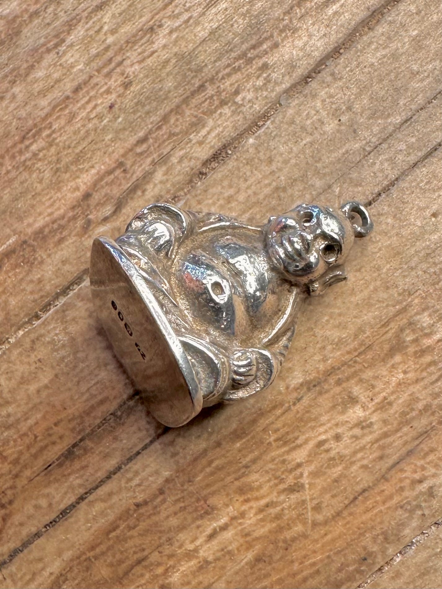 Jahrgang 1977 Buddha mit Geheimfach 925 Sterling Silber Anhänger