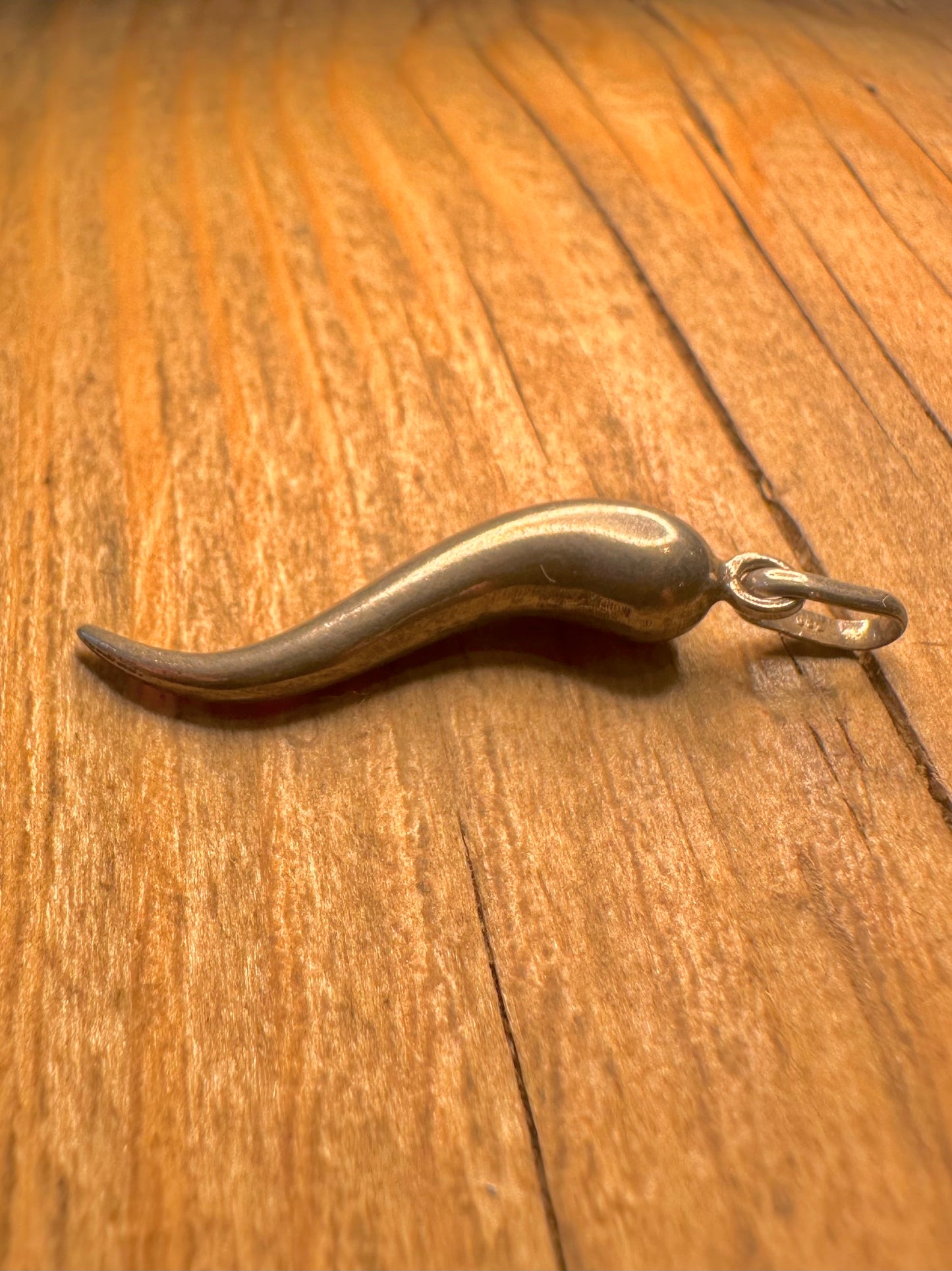 Vintage Horn of Plenty 925 Sterling Silver Pendant