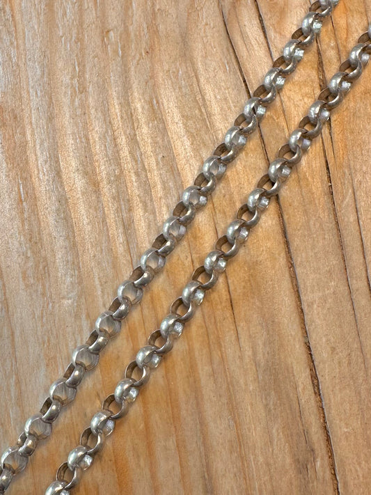 Vintage Belcher Chain Italy 925 Silver 20.5 inch Necklace