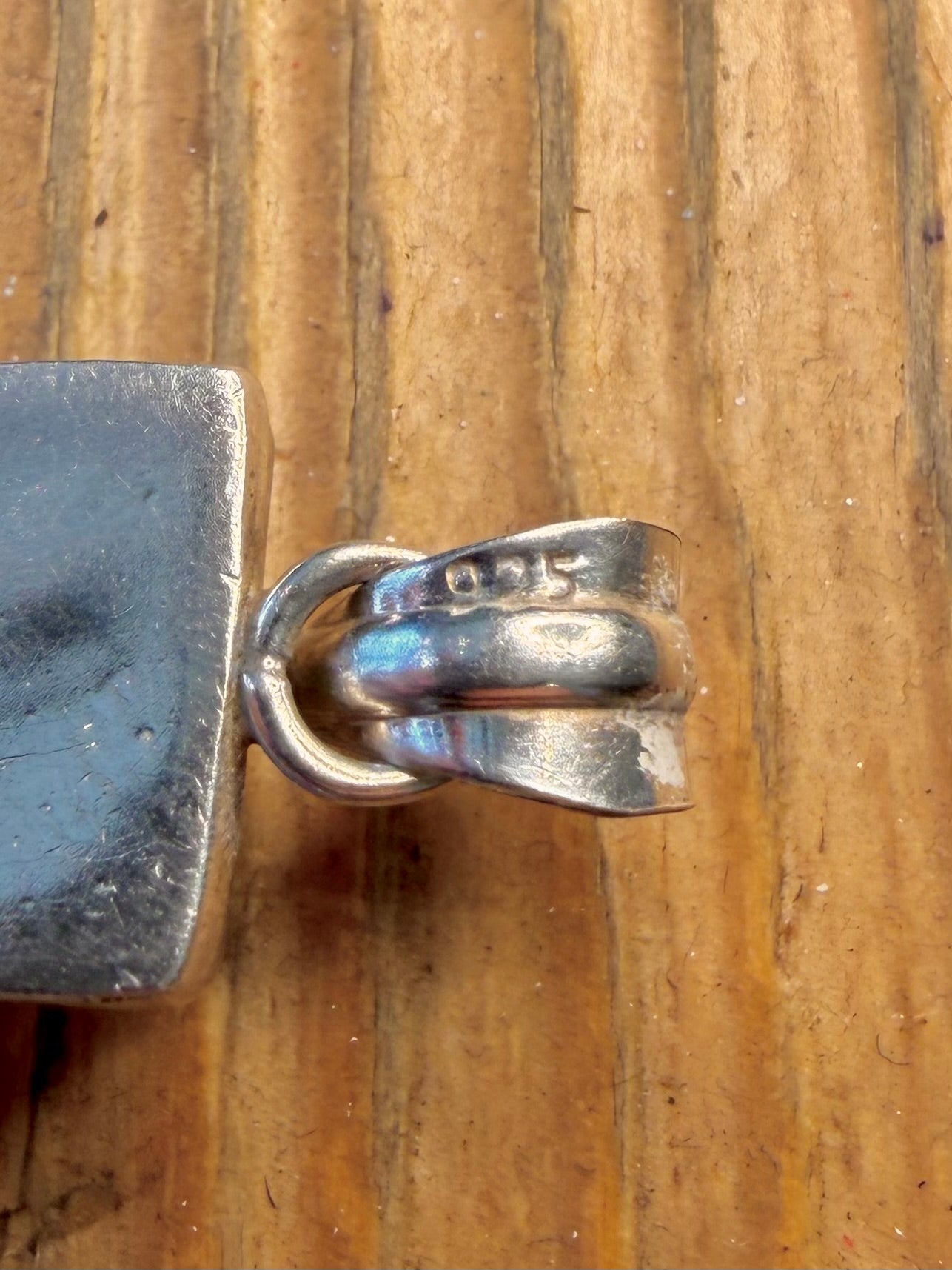 Moonstone Curved 925 Sterling Silver Pendant