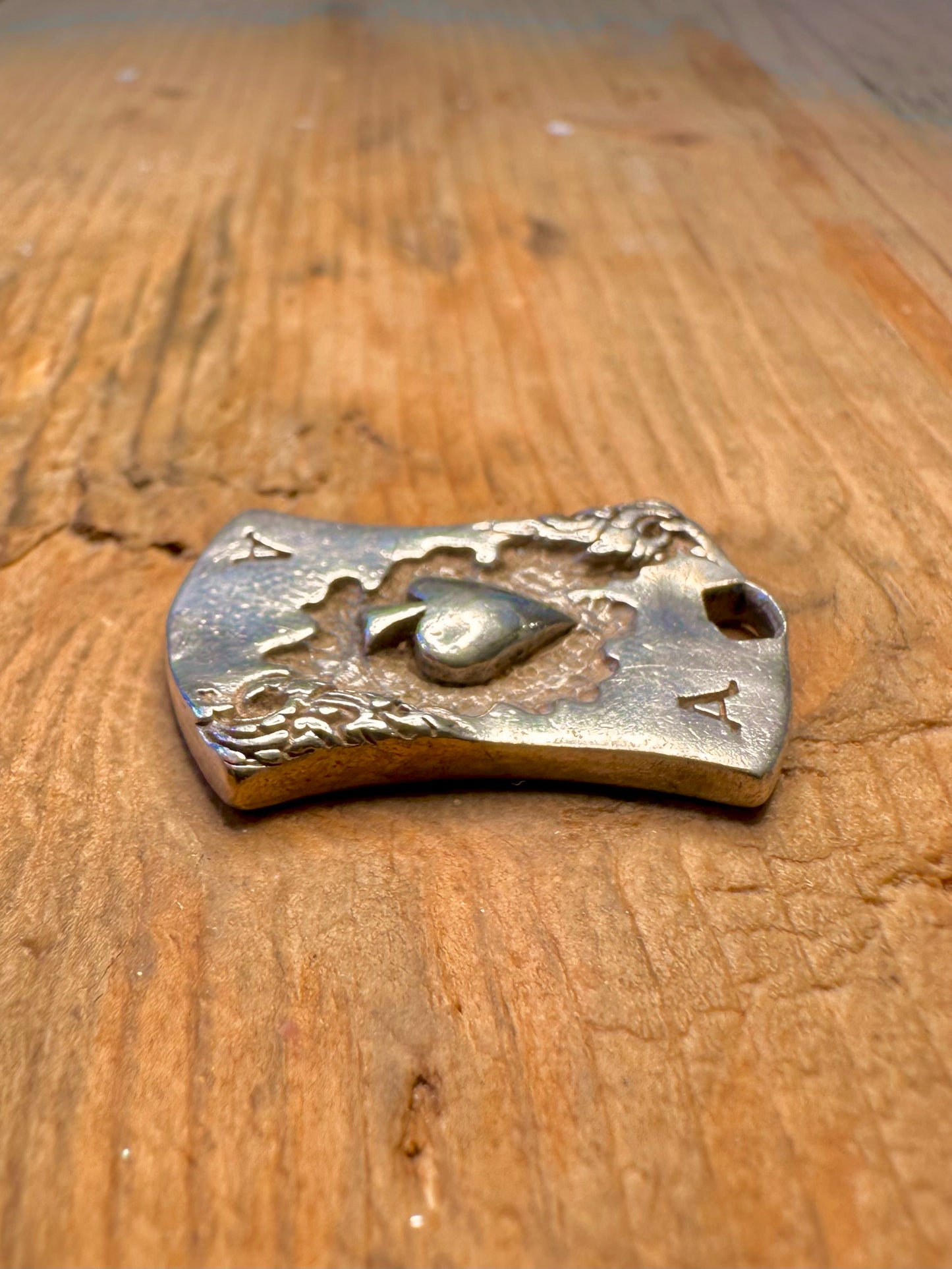 Ace of Spades Abstract 925 Sterling Silver Pendant