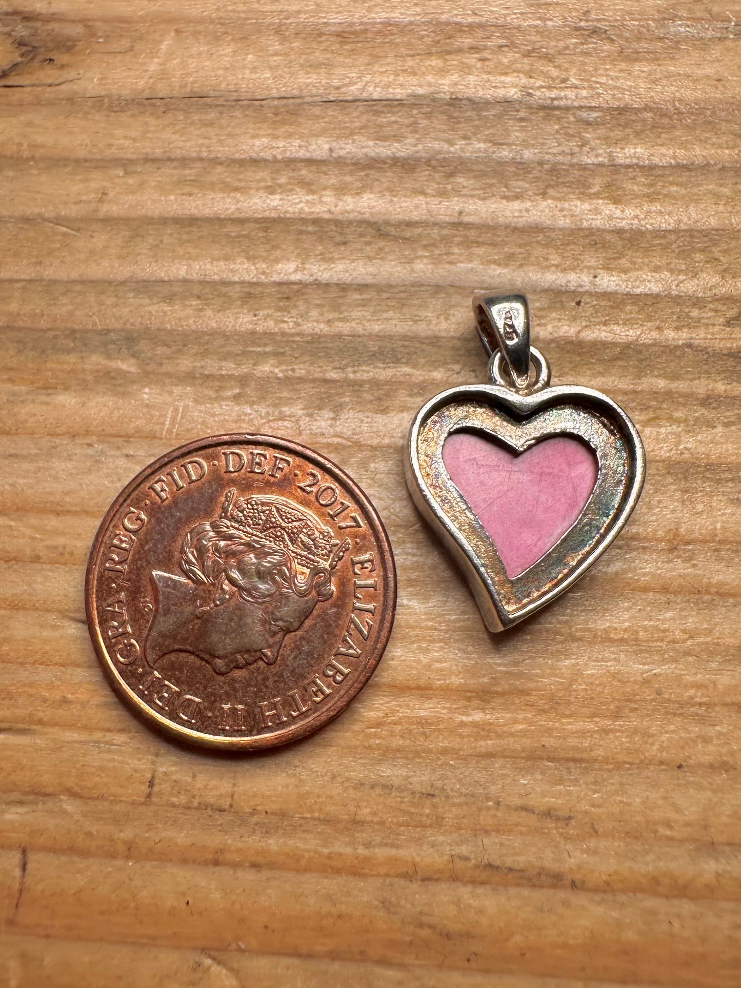 Pink Stones Heart 925 Sterling Silver Pendant