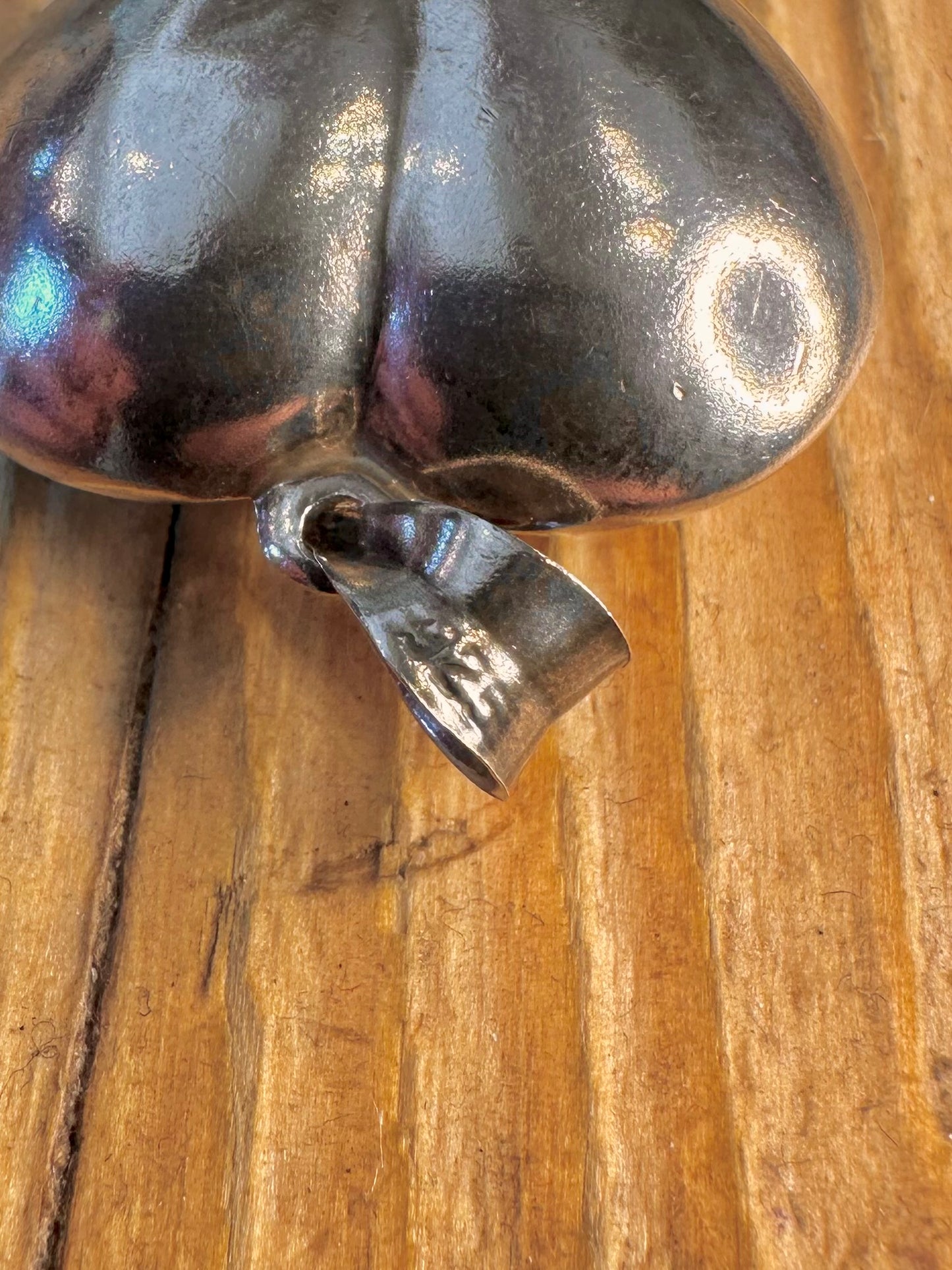 Large Puff Heart 925 Sterling Silver Pendant