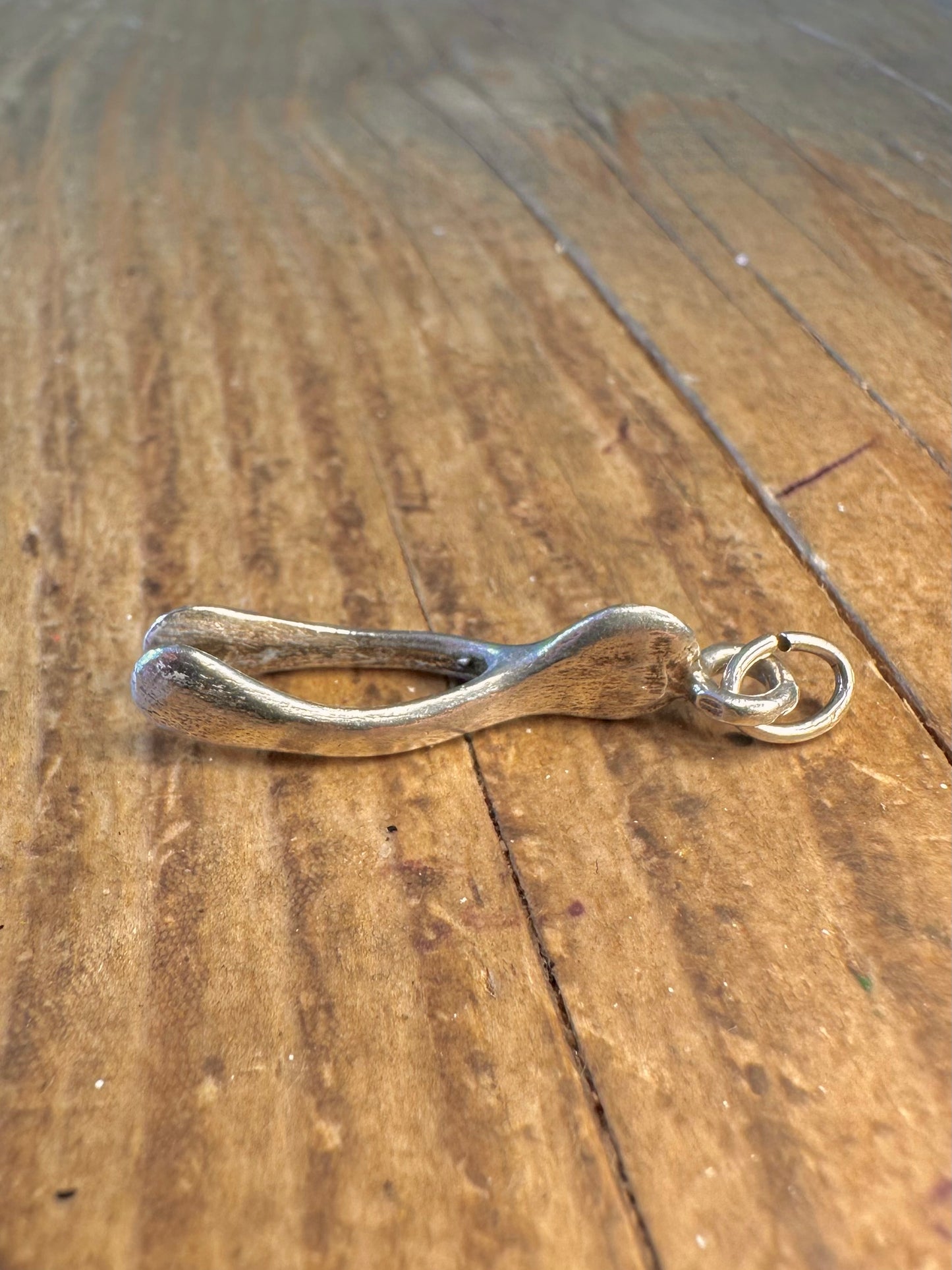 Wishbone 925 Sterling Silver Charm Pendant