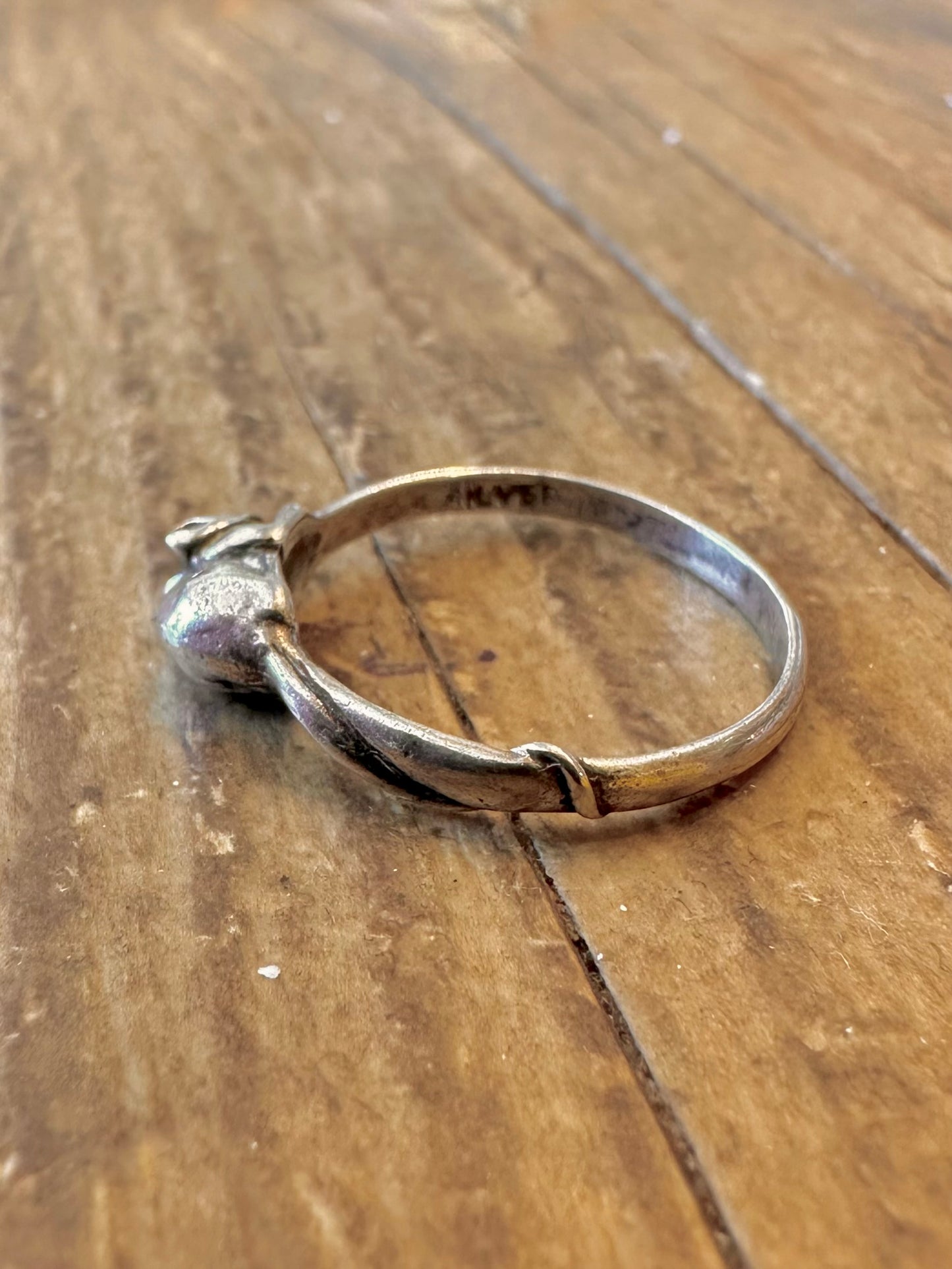 Small Mouse 925 Sterling Silver Size N Ring