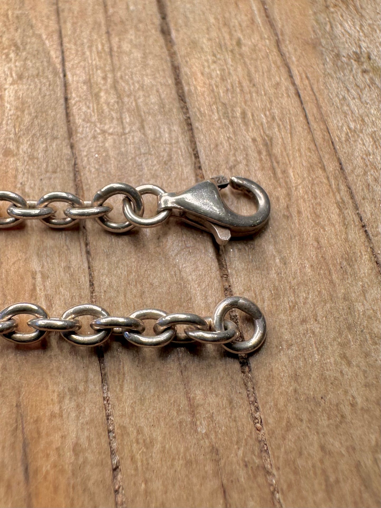 Vintage Floral Pearl 925 Sterling Silver 16 to 17 inch Necklace