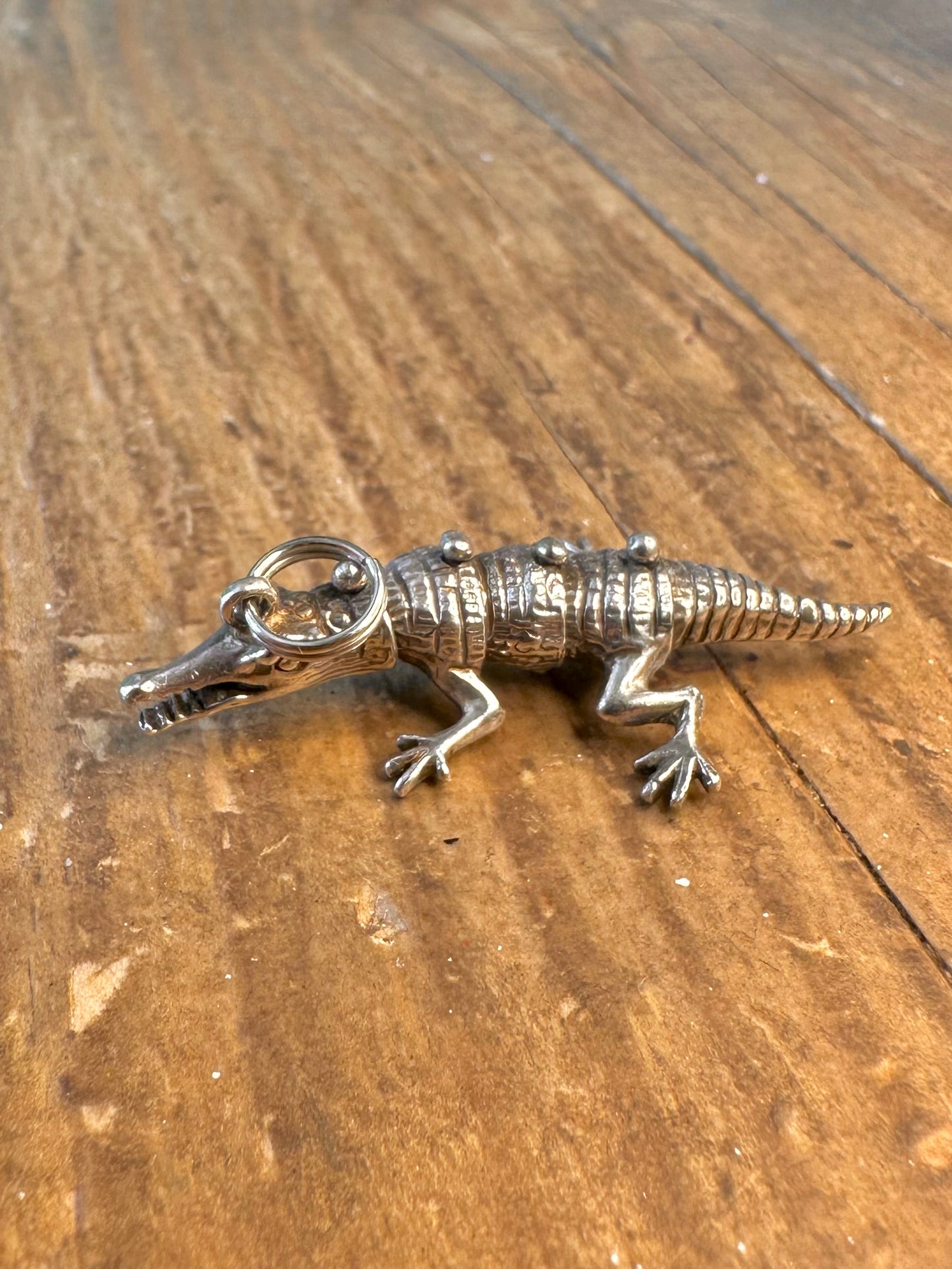 Articulated Crocodile 925 Sterling Silver Pendant