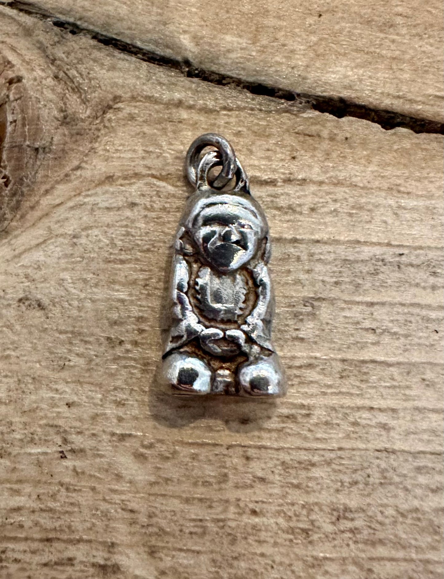 Vintage Khashani Statue Solid Silver Charm Pendant