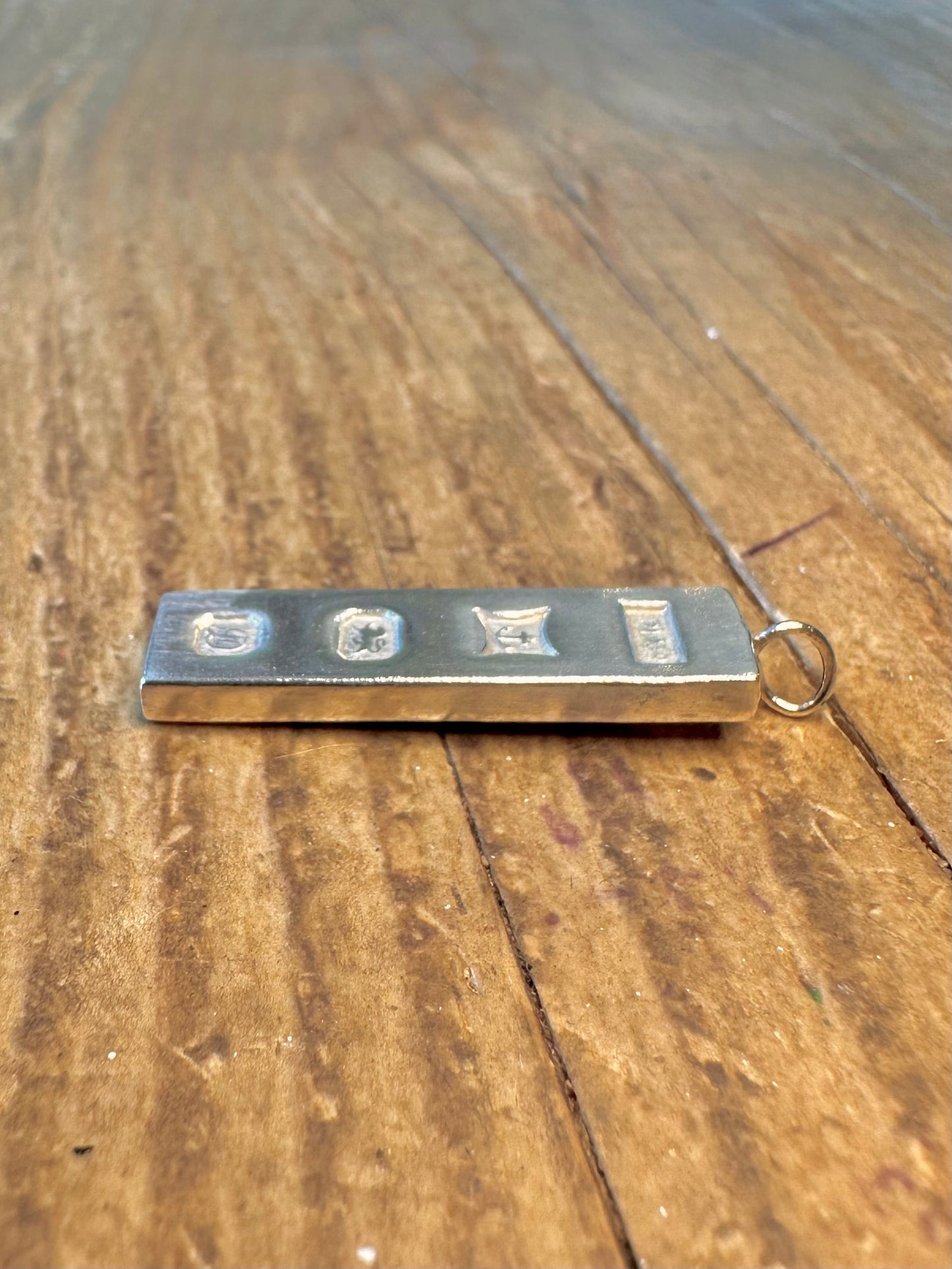 Ingot 1978 Birmingham 925 Sterling Silver Pendant