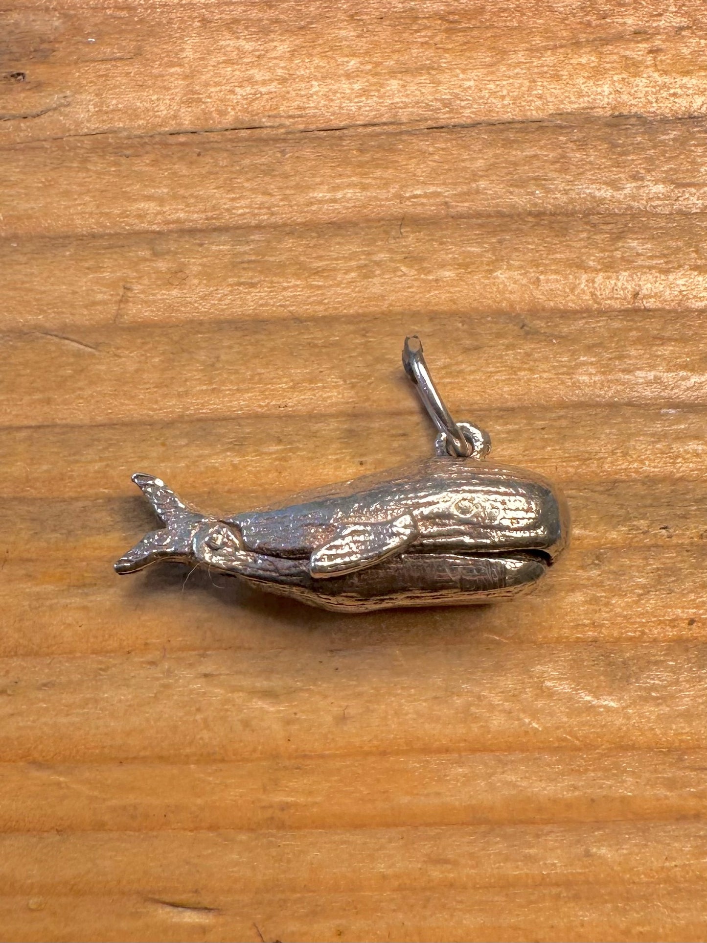 Articulated Whale Jonah 925 Sterling Silver Charm Pendant
