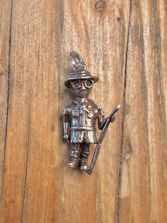 Scout Boy Walking 925 Sterling Silver Charm Pendant