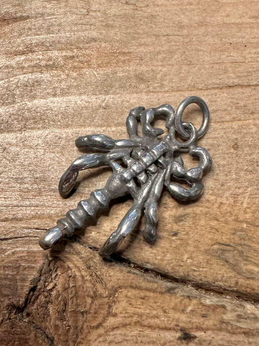 Vintage Scorpion 925 Silver Pendant