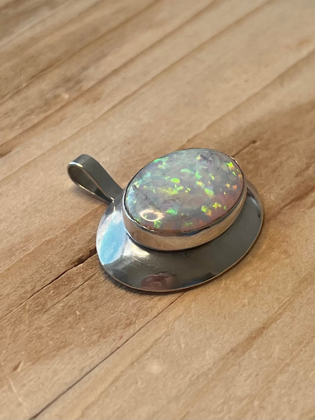 Oval Opal 925 Sterling Silver Pendant
