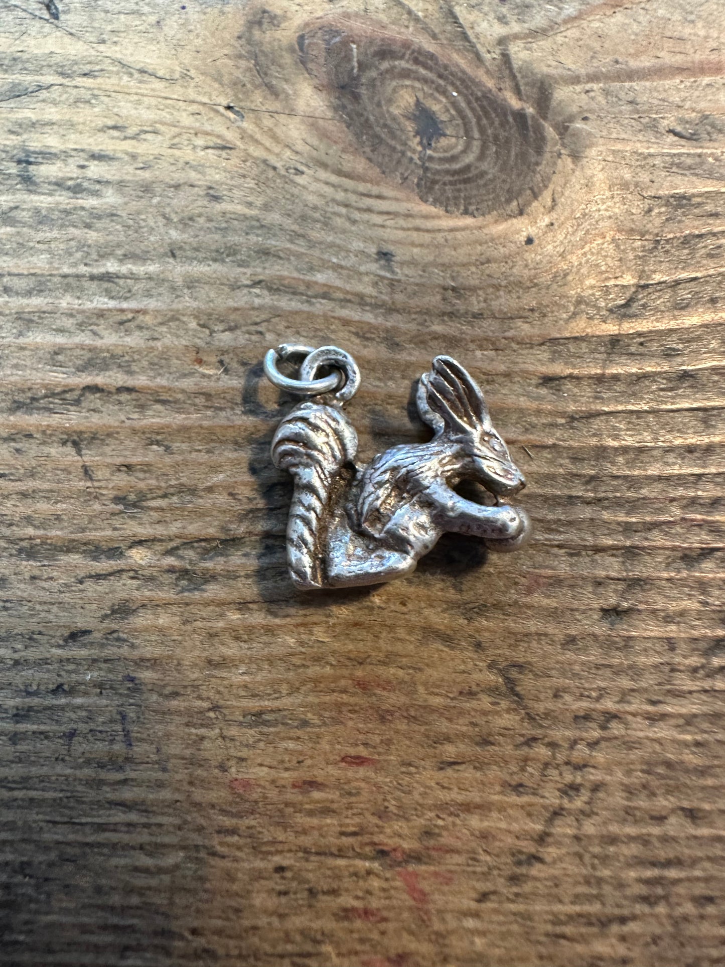 Vintage Squirrel 925 Silver Charm Pendant