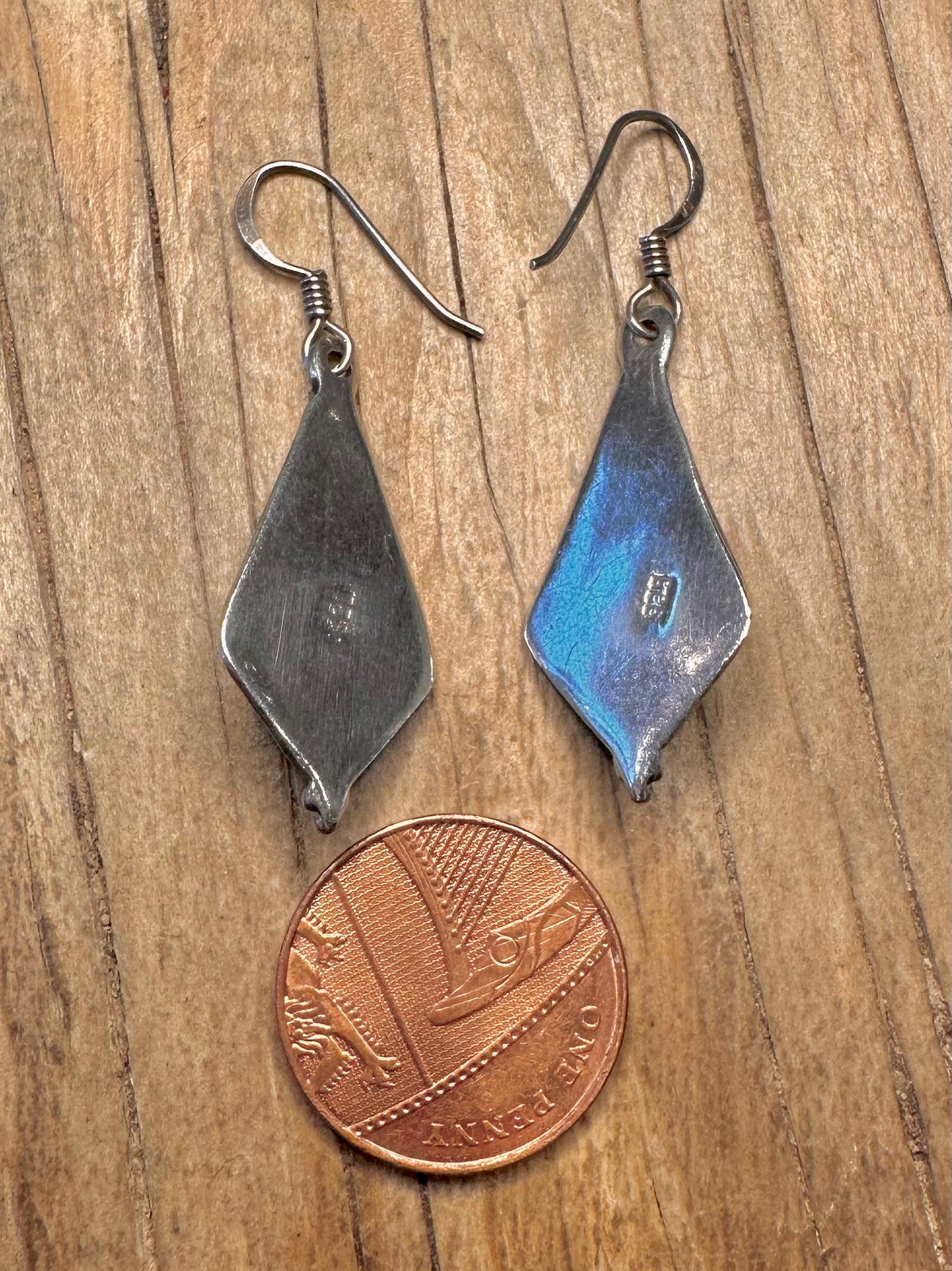 Vintage Garnet Boho 925 Sterling Silver Earrings